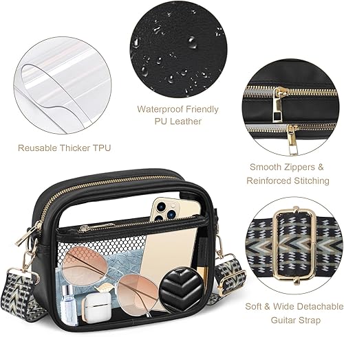 Miniatura 165 de KETIEE Bolso cruzado transparente, aprobado para estadios, para conciertos, eventos deportivos, festivales