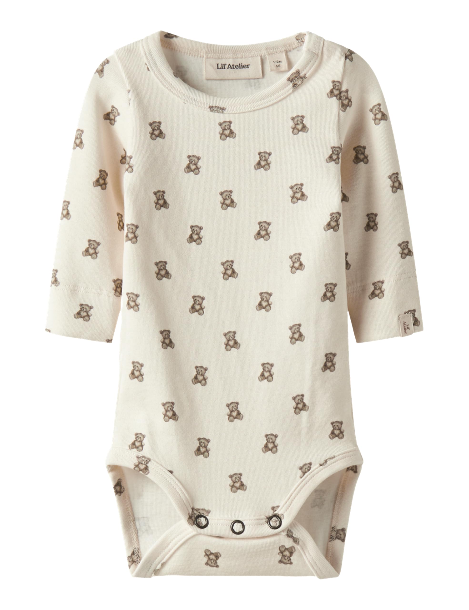 Lil' atelier baby Unisex Nbngayo Elo Ls Slim Body Lil Noos, Turtledove, Numeric_80, Turtledove, numeric_80