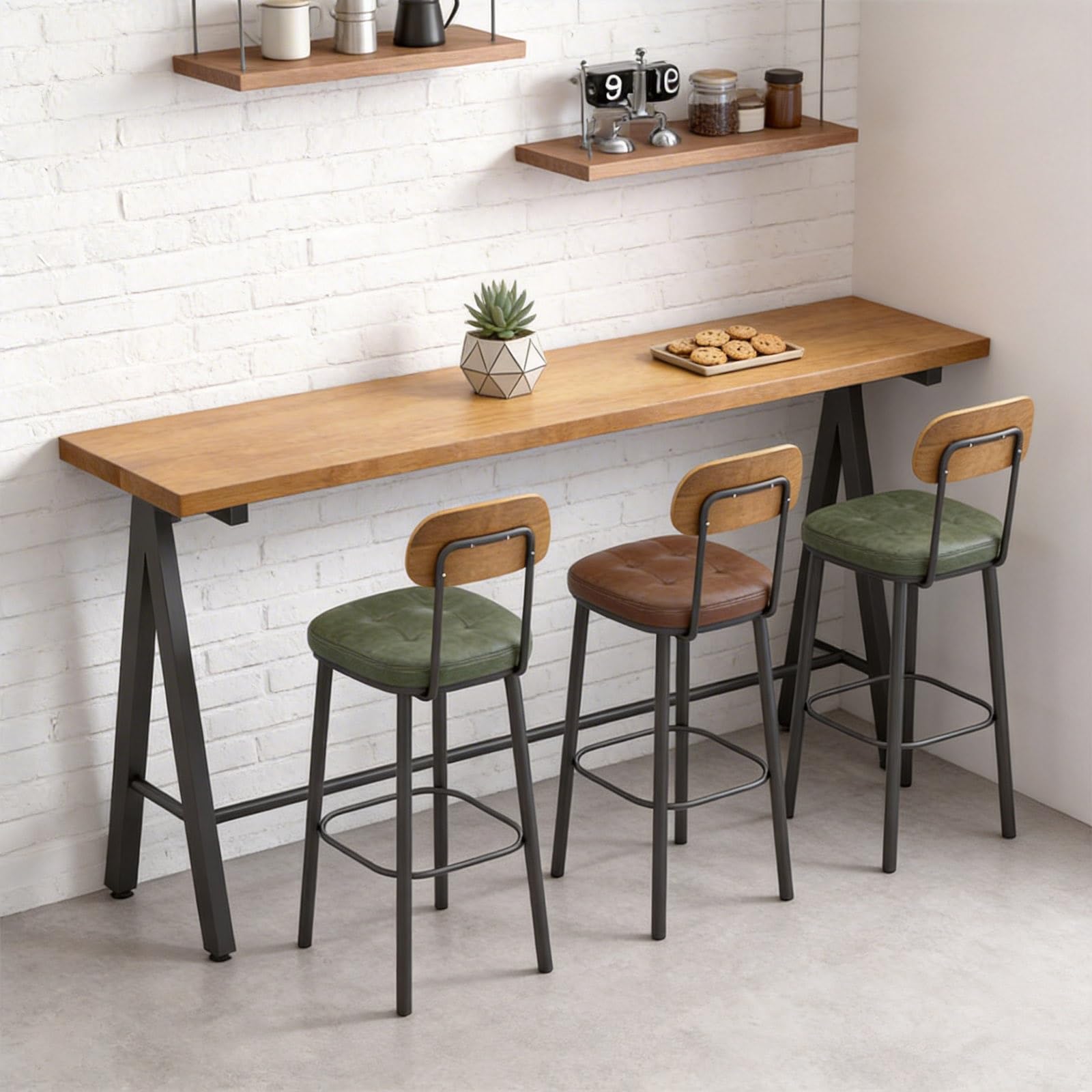 Mesa de barra de desayuno para cocina y comedor de 120-180 cm