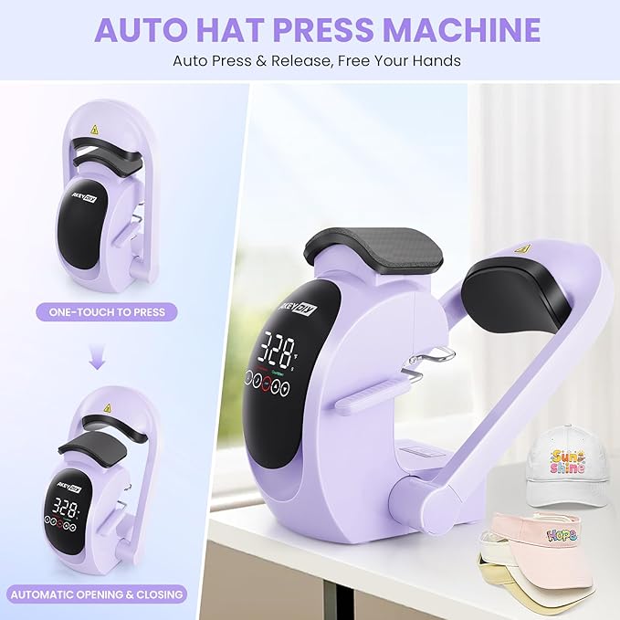 Prensa Térmica Automática 3 en 1 para Gorras AKEYDIY con Panel Táctil miniatura 6