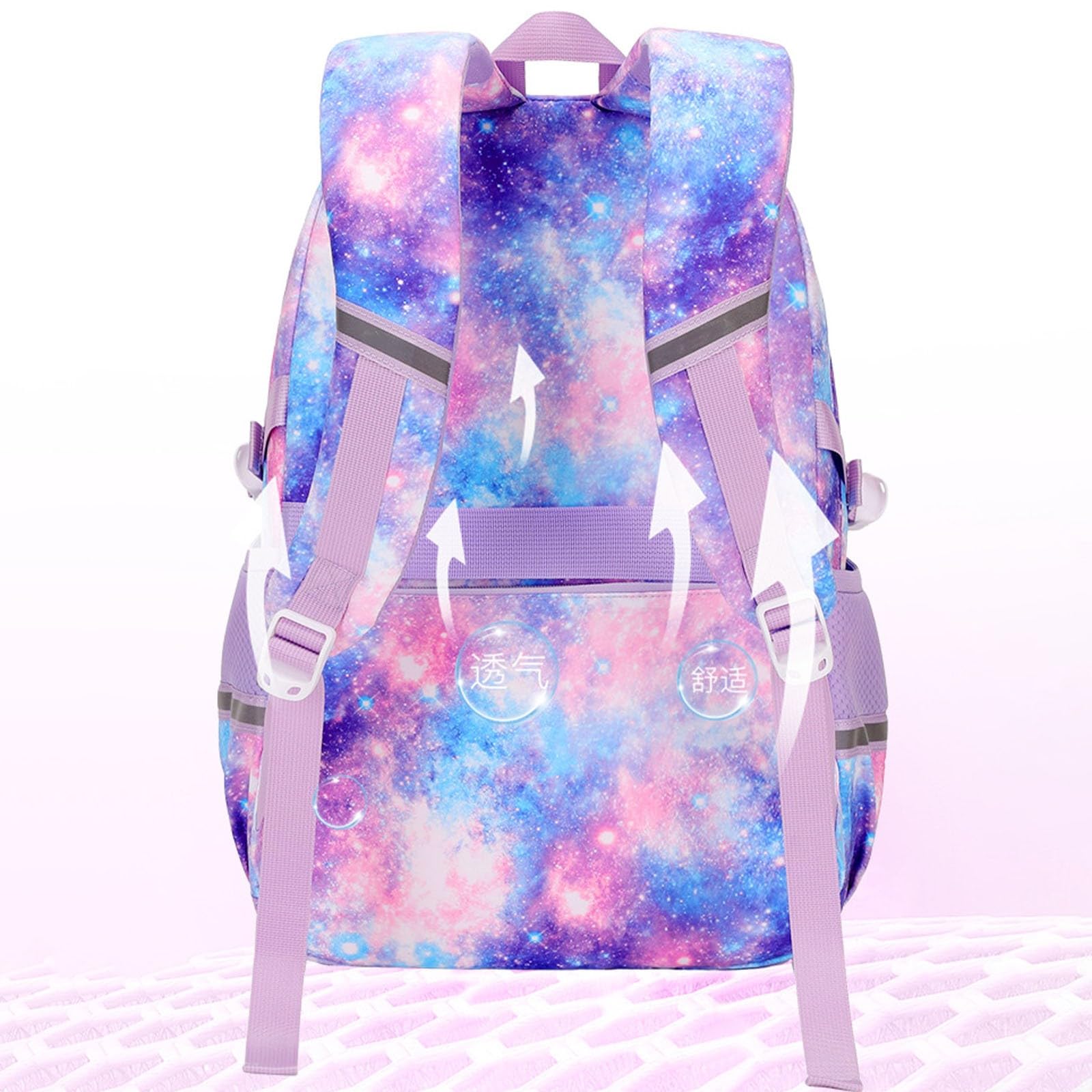 Zaino Bambini, Zaino Bambina Scuola Elementare Spallacci Imbottiti, Zaino per Ragazze per la Scuola, Grande capacità, Leggero, per l'uso Quotidiano, per spostamenti, Design Elegante e Durevole.