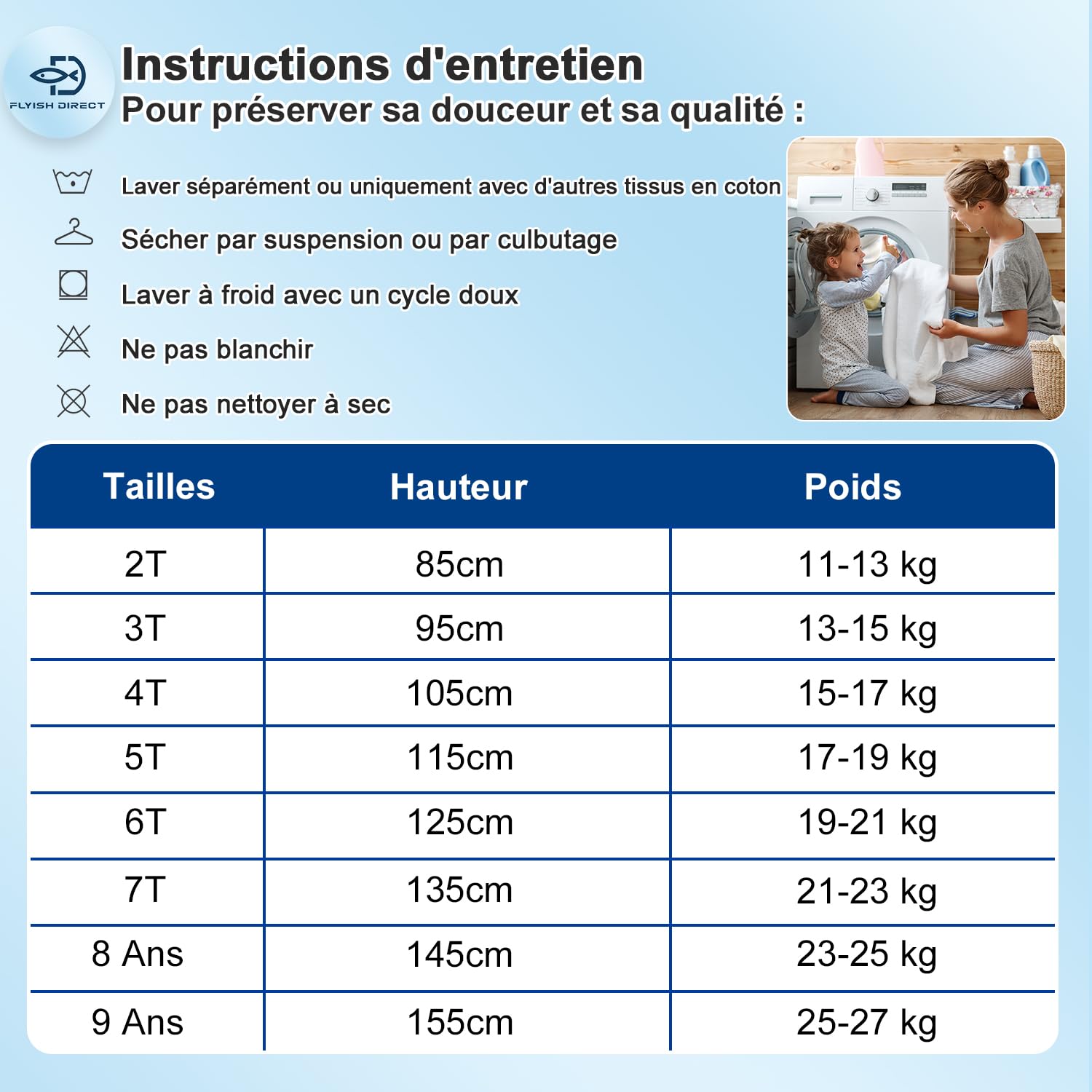 FLYISH DIRECT Culotte Apprentissage Propreté Garcon | Culotte d'apprentissage Enfant en Coton | Absorbant et Lavable 10 paquets, Bleu, 8 ans