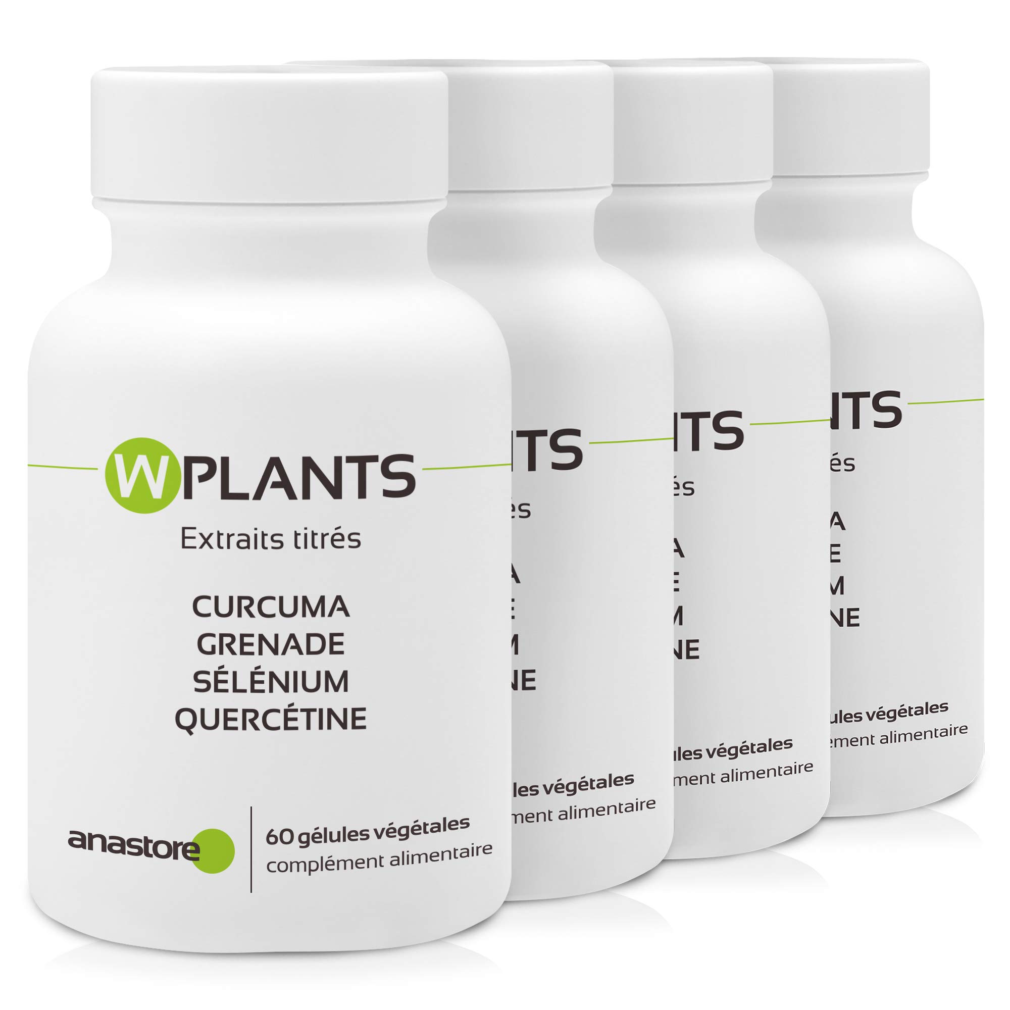 WPLANTS * PACK 3+1 GRATUIT * 317.5 mg / 240 gélules * Articulations (inflammation), Cardiovasculaire, Cerveau, Digestion * Garantie Satisfait ou Rembours * Fabriqué en France