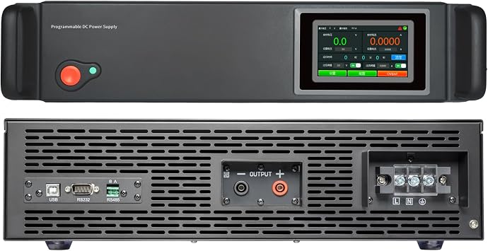 DC Power Supply High Voltage 0-2000 V/ 0-1 A Adjustable, 2000 W, 4.3 Inch Touchscreen Display, Programmable with USB RS485 RS232 Interface, 2U Rack Mount