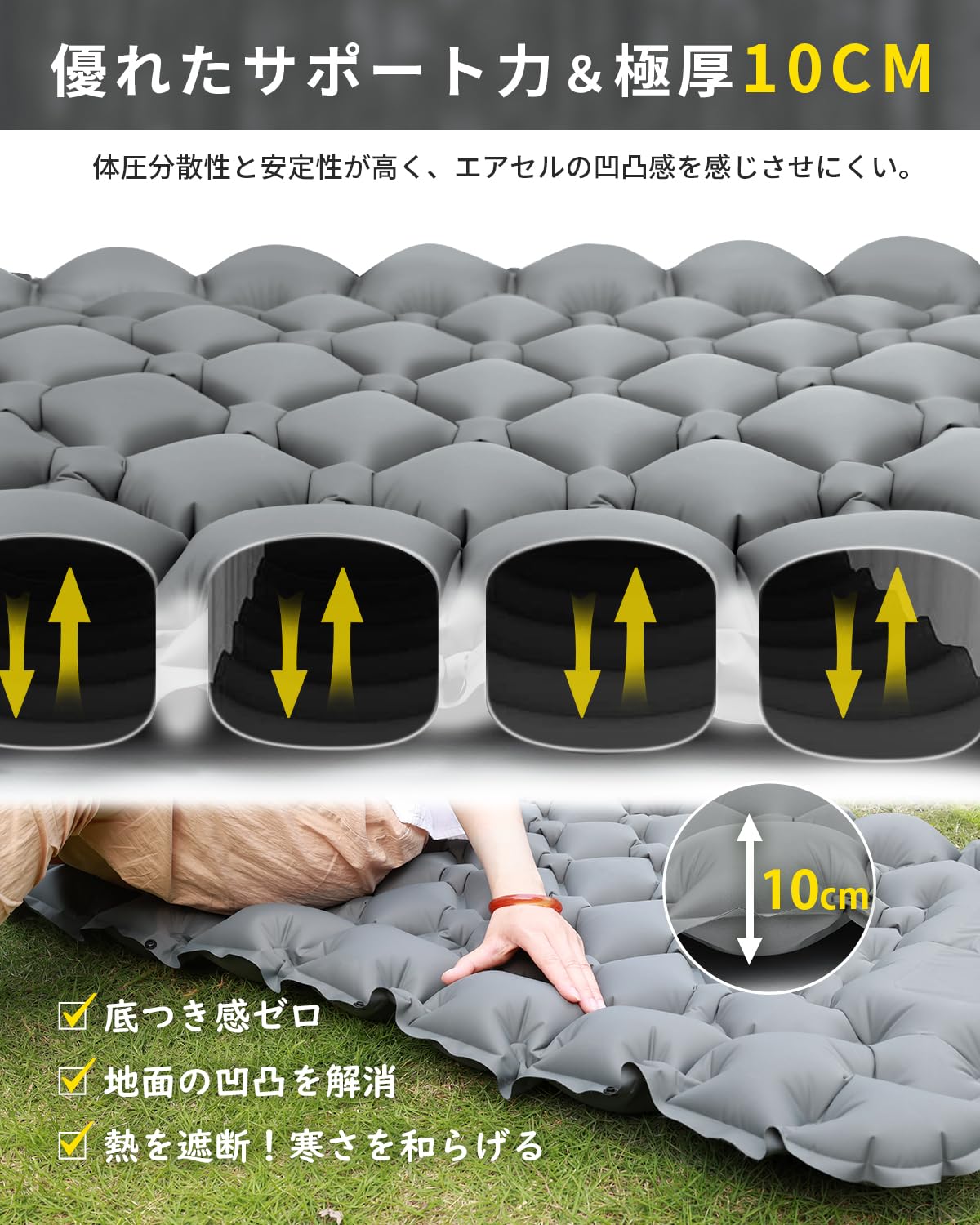 Amazon | 【準備・片付けが楽々】 GEKETY エアーマット キャンプ