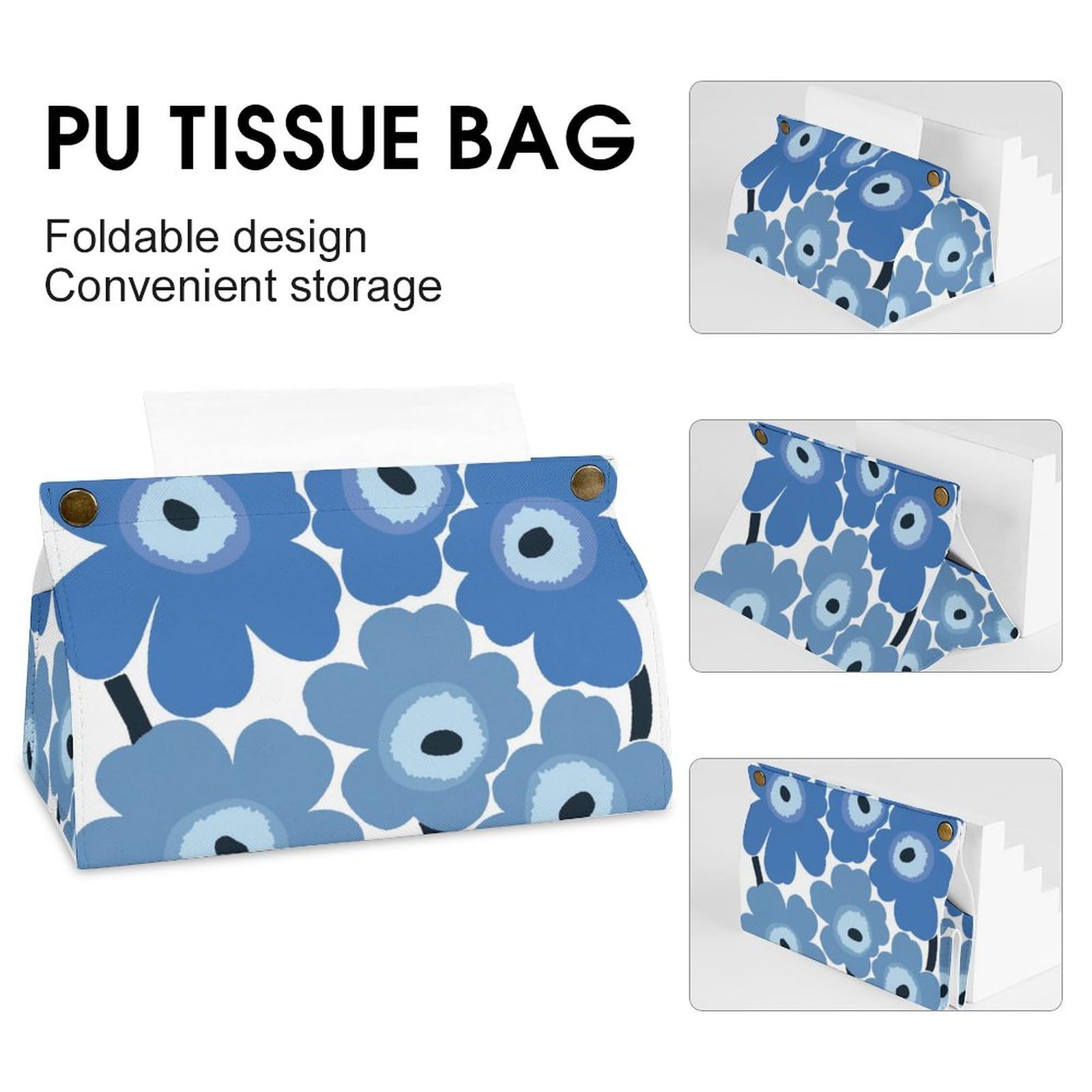 Amazon｜ティッシュケース おしゃれ PUレザー マリメッコ 花柄