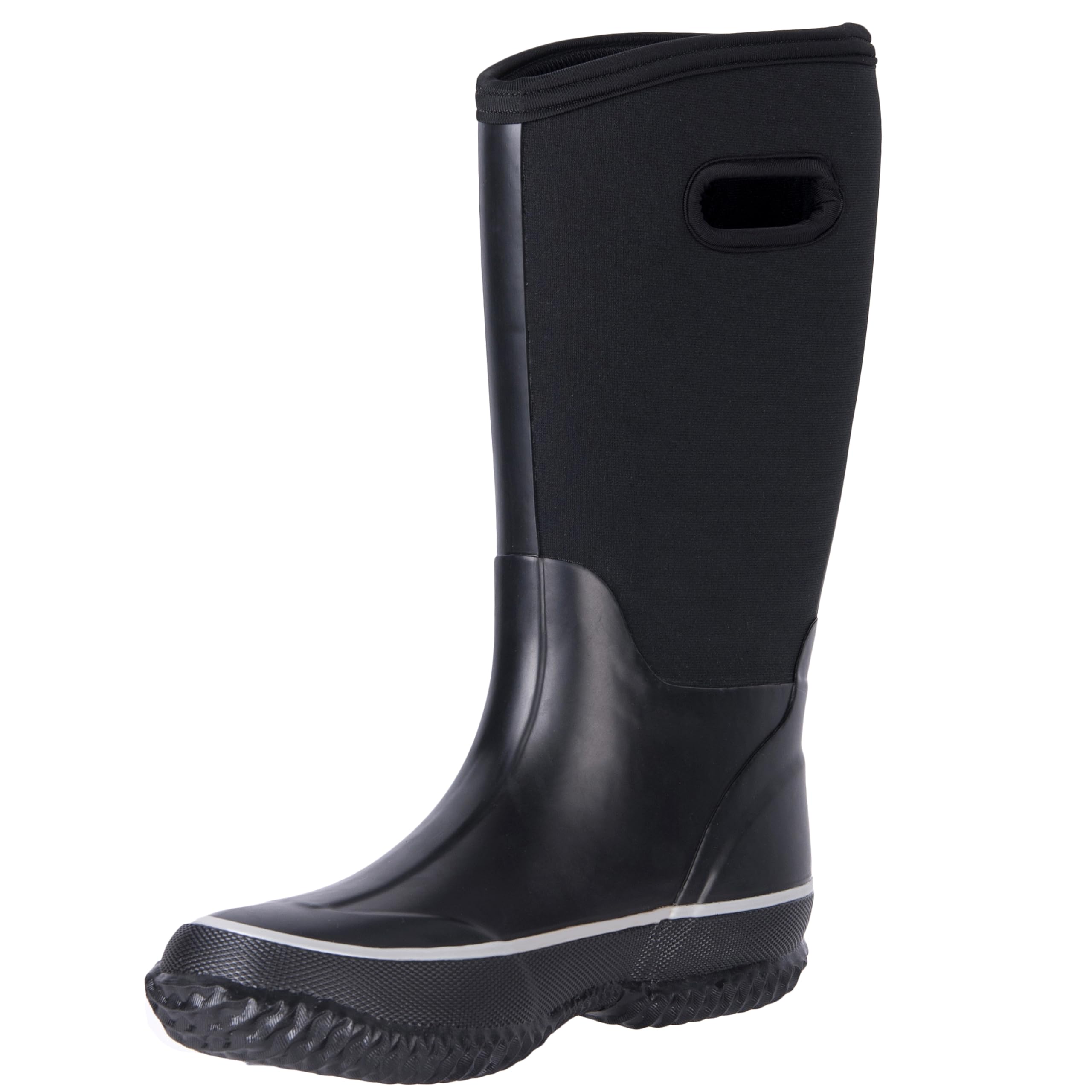 Rubber Rain Boots for Men Multi-Season Mid Waterproof Insulated Neoprene Rubber Outdoor Hunting Boots
