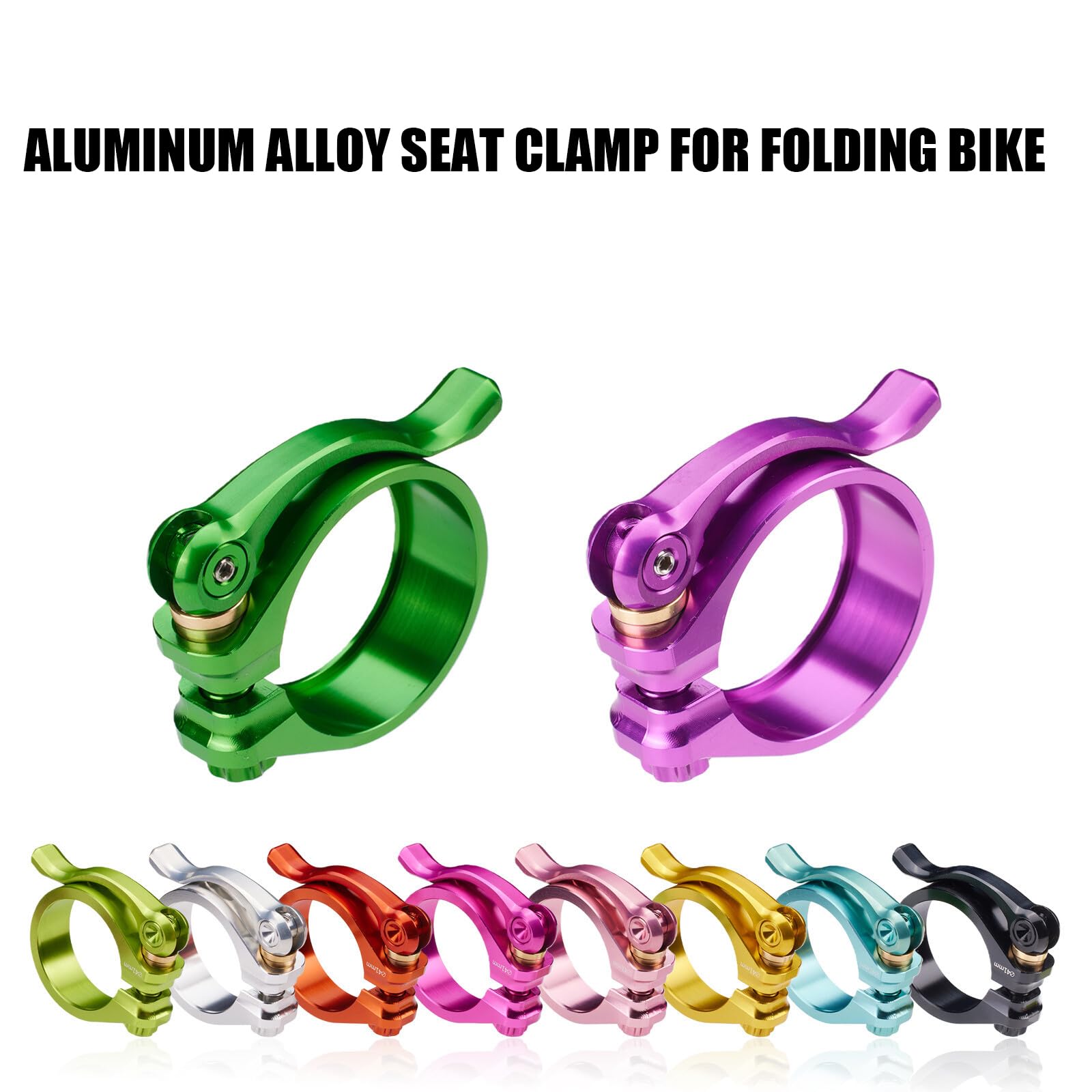 Abrazaderas de asiento de aleaciones de aluminio fuertes, compactas y ligeras, clip de asiento de bicicleta, fácil de instalar, abrazadera de tubo de asiento de bicicleta, abrazaderas de aleación de