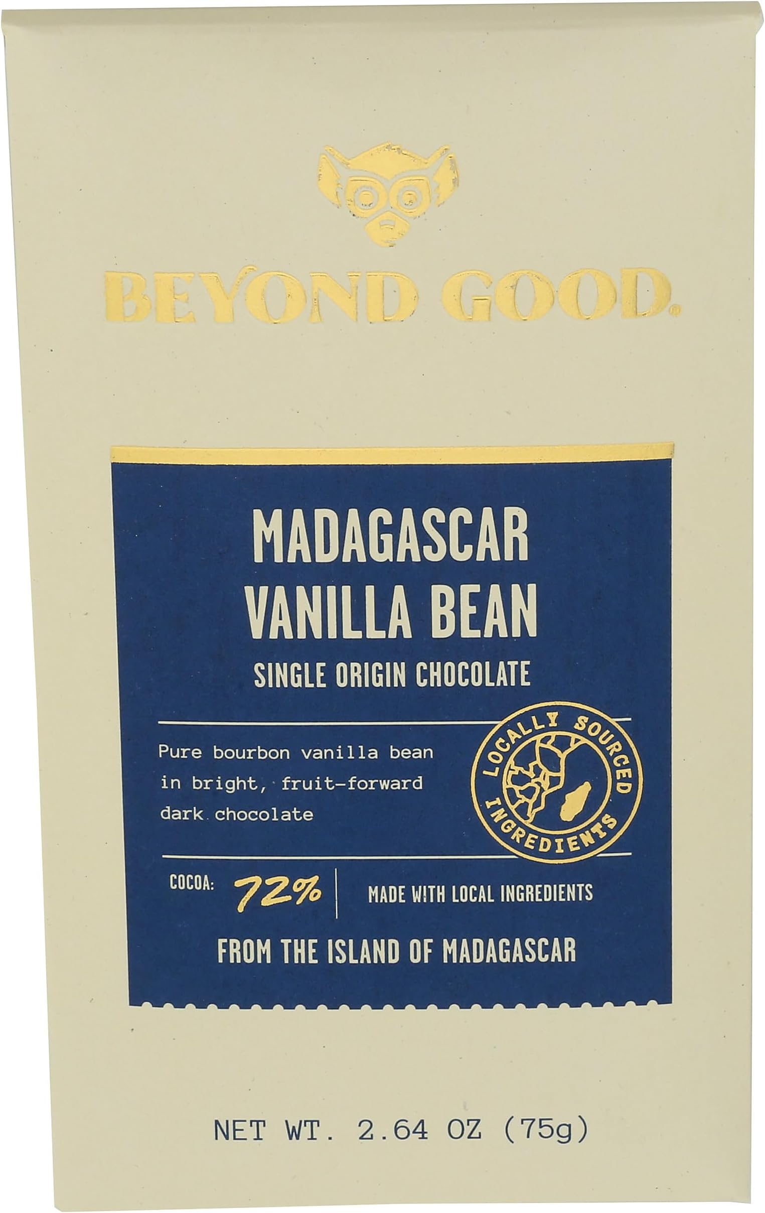 Beyond GoodOrganic Madagascar Vanilla Bean Chocolate Bar, 2.64 OZUSDA Organic