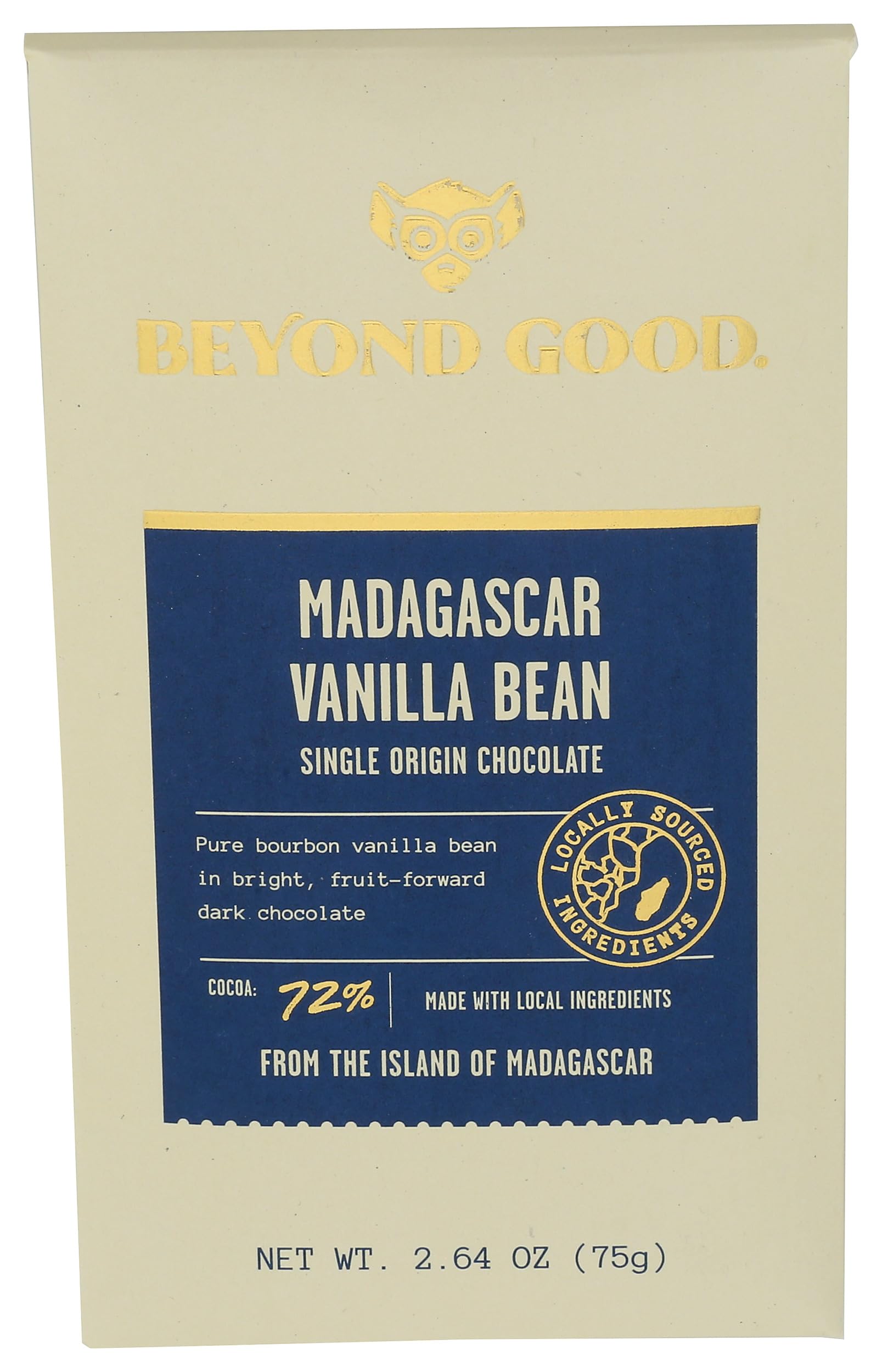 Beyond GoodOrganic Madagascar Vanilla Bean Chocolate Bar, 2.64 OZUSDA Organic