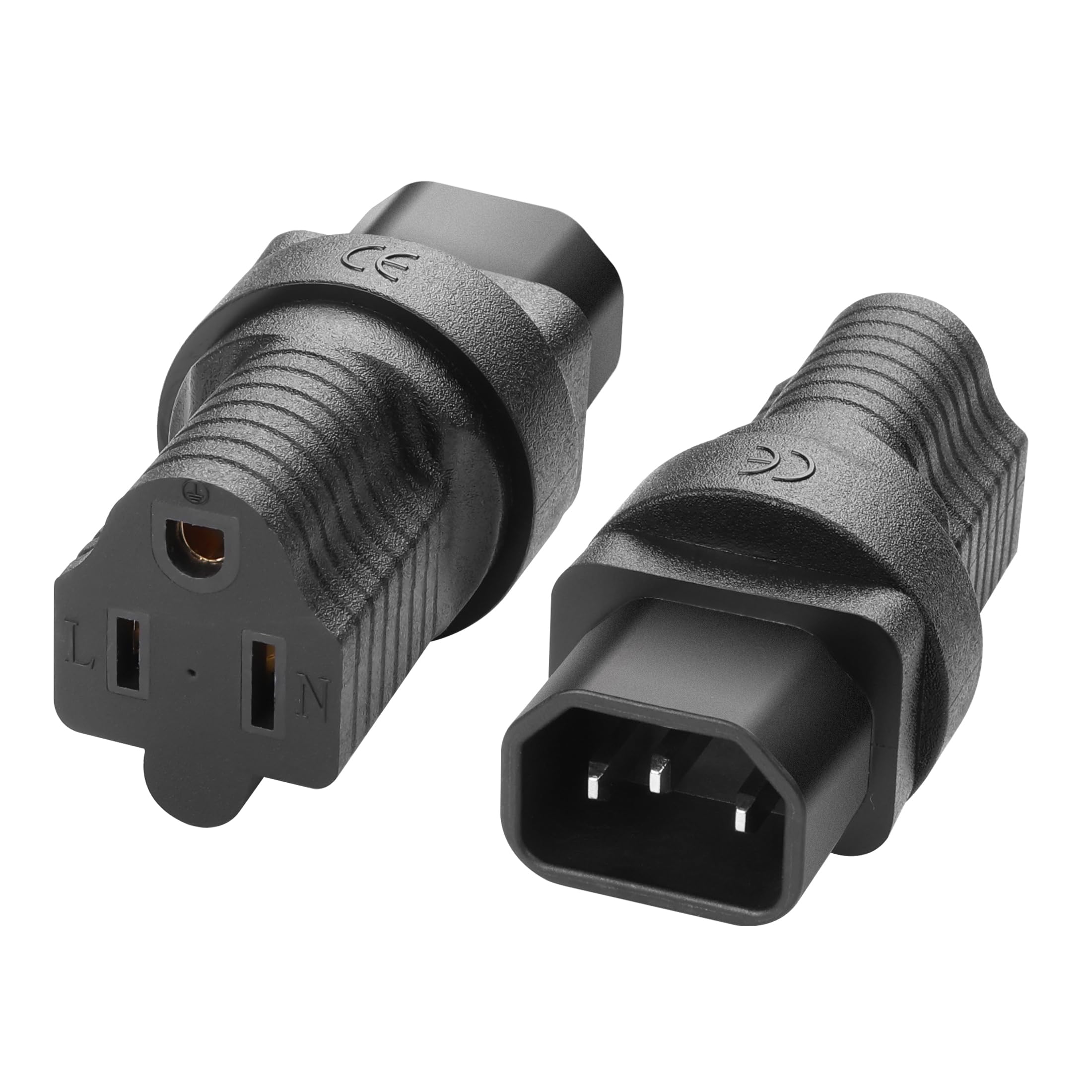 2 Pack IEC320 C14 to NEMA 5-15R Connector YACSEJAO 15A 125V IEC