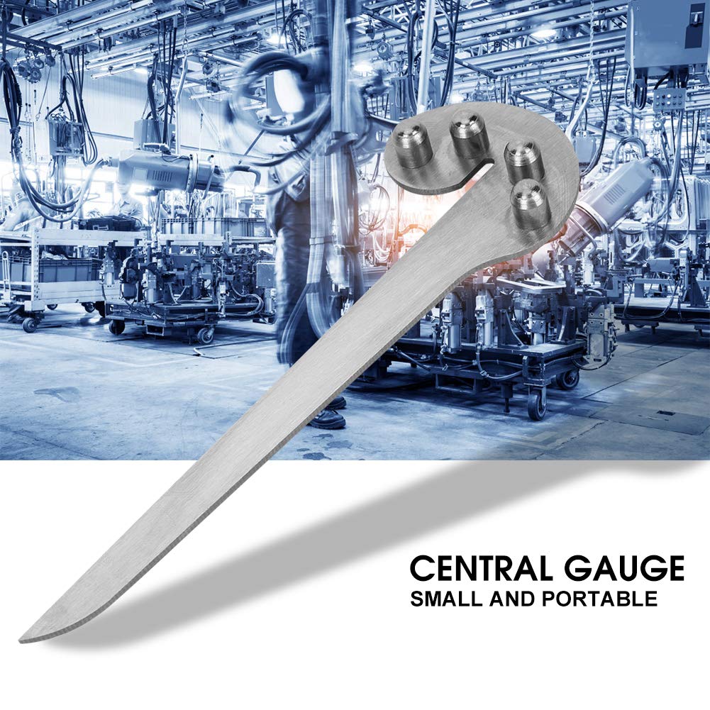 Center Finder Gauge, Stainless Steel Wookworking Ruler Portable Woodworking Center Gauge for Cylindrical Centering 150mm