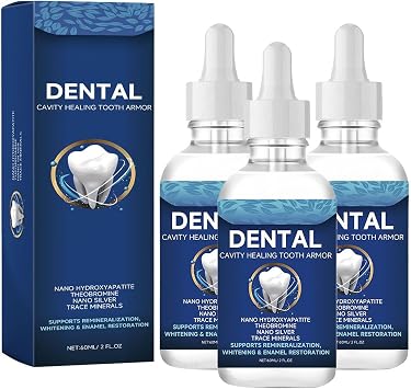 Dentite Cavity Healing Tooth Armor Liquid Repair Kit, Dental Cavity Healing Tooth Armor, Dentite Tooth Armor Armour, Enamel Repair,Sensitivity Relief & Natural Whitening 3pcs