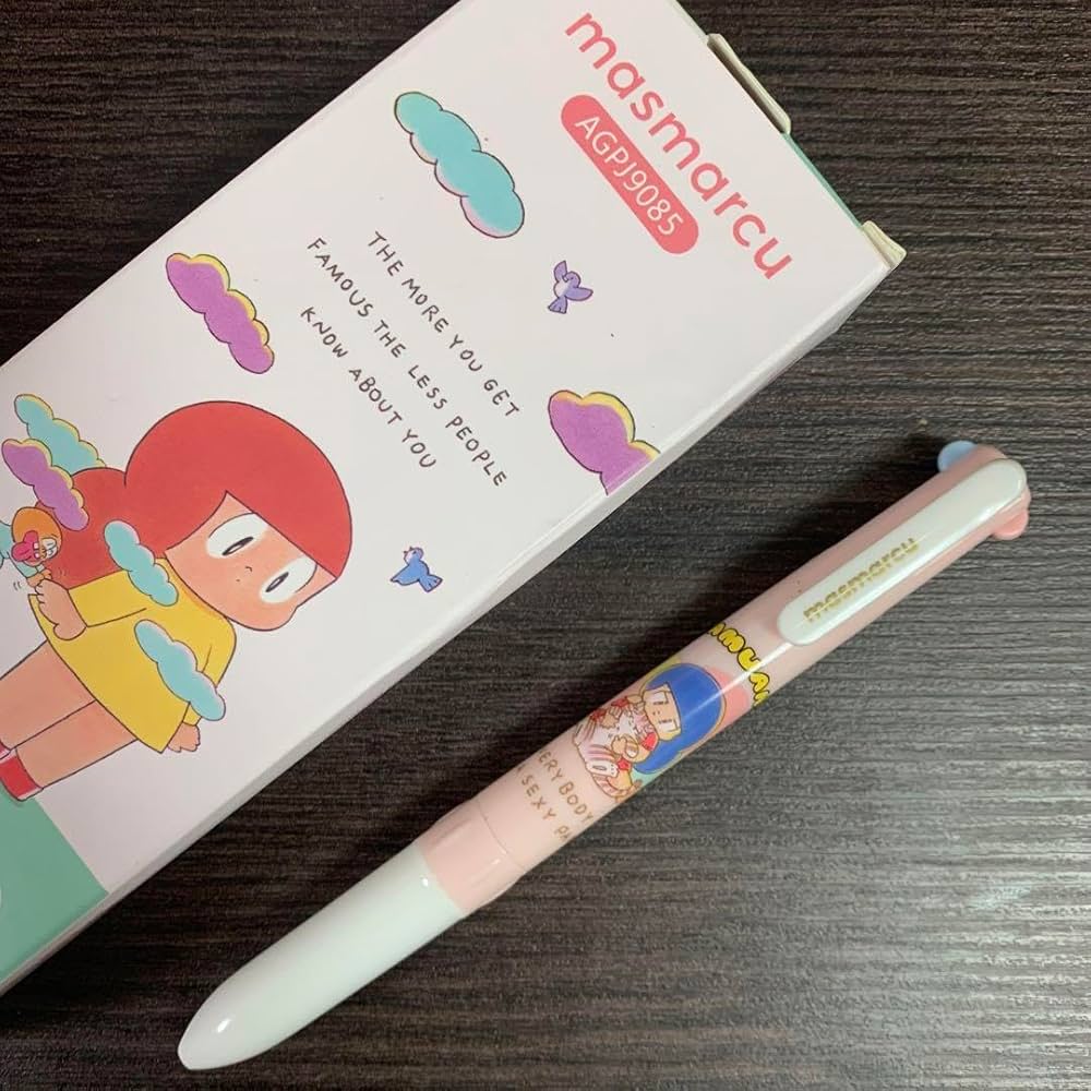 Amazon | マムアンちゃん 海外限定 4色ペン ピンク | 多色