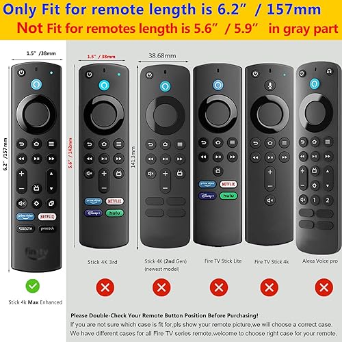 Miniatura 5 de Pinowu Funda de silicona para control remoto (2 piezas, brilla en la oscuridad) para Firestick 4K Max (2), ToshibaInsigniaPioneerOmni (QLED) Series