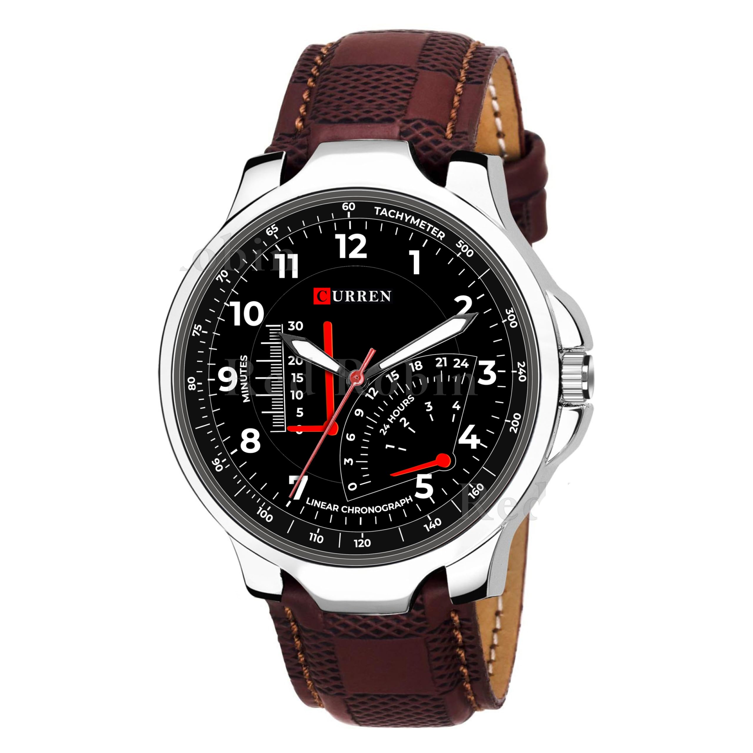 Talgo Analog Curren Design Black Dial Stylish Brown Leather Strap Wrist Watch for Men and Boys, Pack of 1 - CURREN-B-3K-SIL-BRW-CHL (B0CSWSRVX2) Amazon Price History, Amazon Price Tracker