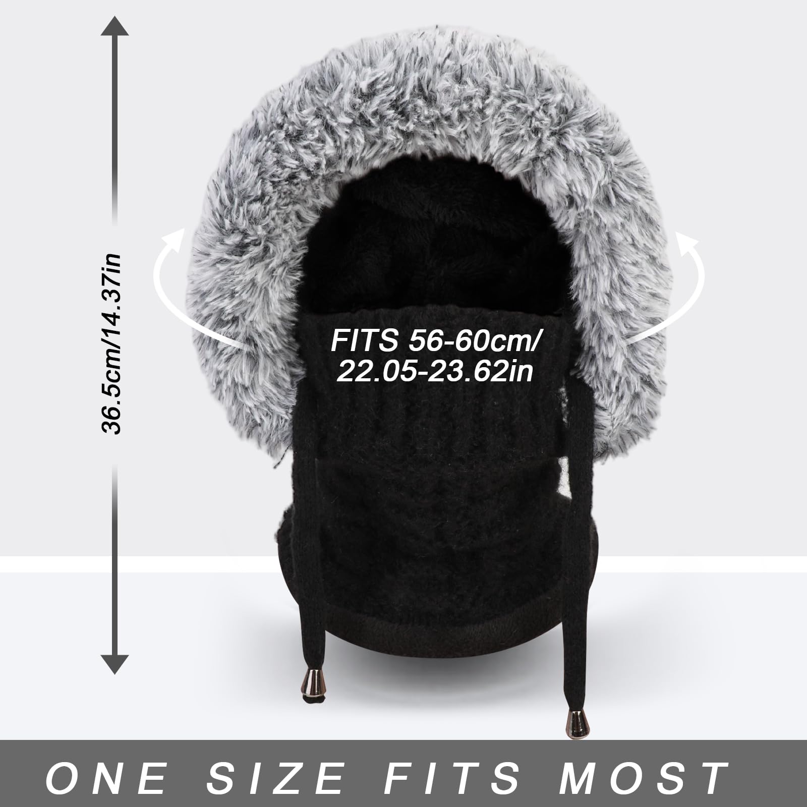 TAGVO Pasamontañas Termico para Mujer, Invierno Capucha Polar Balaclava Polar Multifuncional para Clima Frío Esquí al Aire Libre Montaña Senderismo