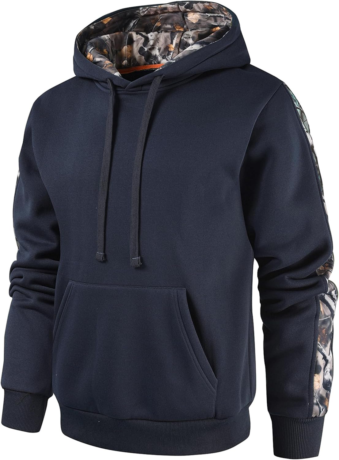 Leidowei Men's Camo Outfitter Fleece Hoodie Pullover Long Sleeve Casual Sweatshirt with Pocket