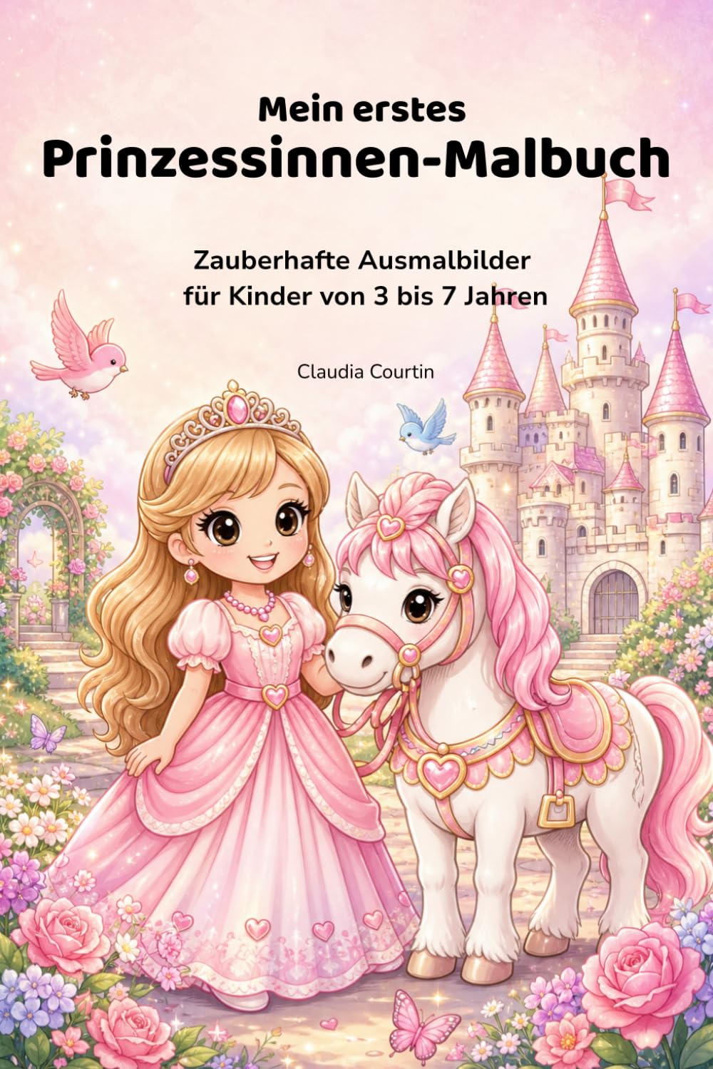 Mein erstes Prinzessinnen-Malbuch: Zauberhafte Ausmalbilder für Kinder von 3 bis 7 Jahren