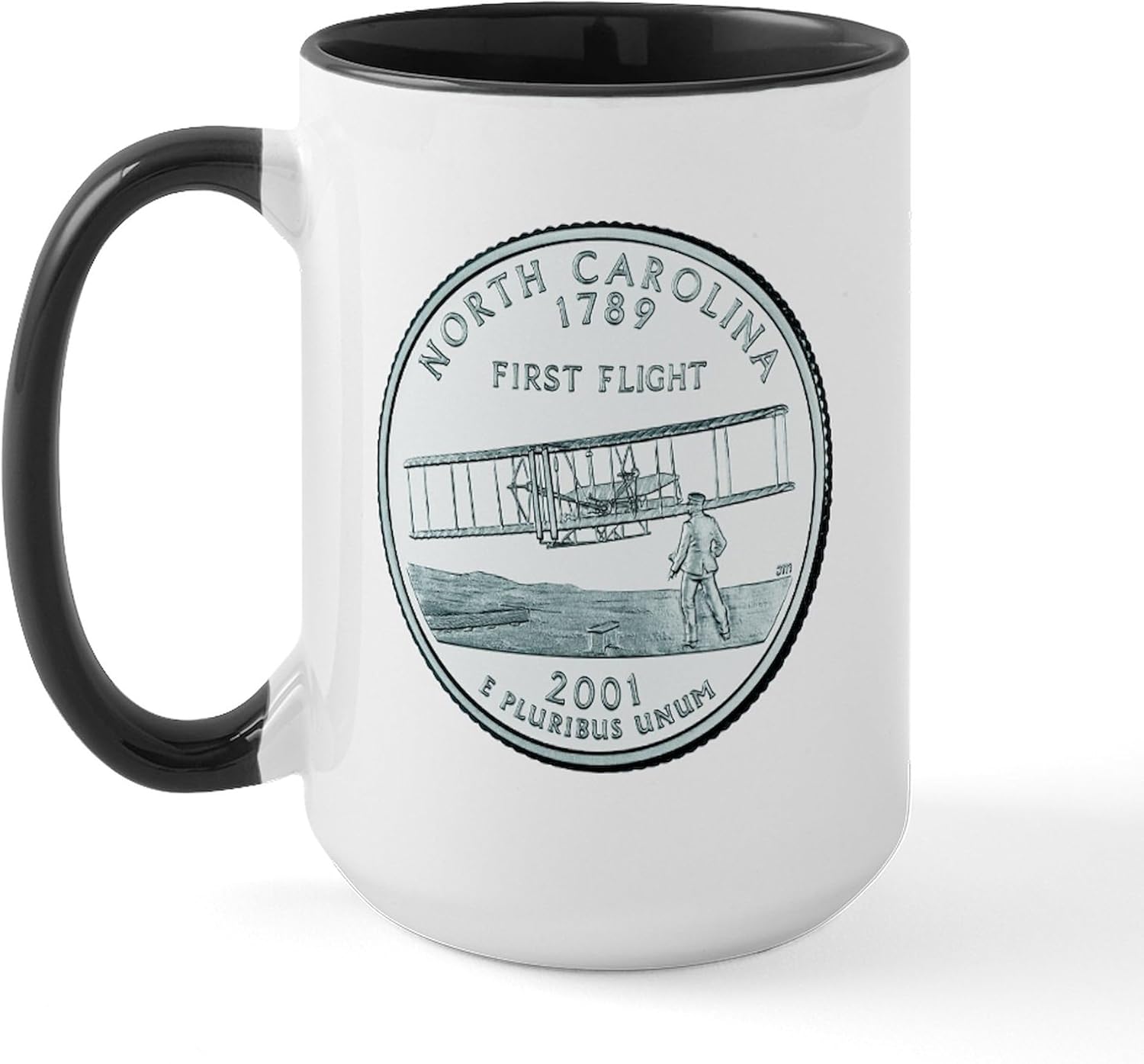 CafePress North Carolina State Quarter Large Mug 15 oz (444 ml) Ceramic Coffee Mug