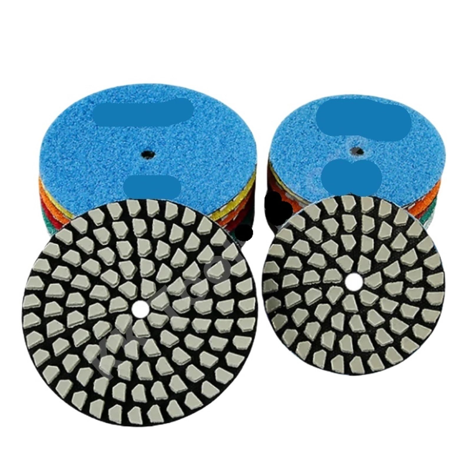 7 almohadillas de pulido en seco diamante 3/4 pulgada, almohadilla brillante, herramientas abrasivas suaves(50,4 inches)