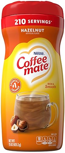 Miniatura 3 de Coffee mate Crema en polvo de avellanas, 15 onzas (paquete de 3) con cuchara de café By The Cup