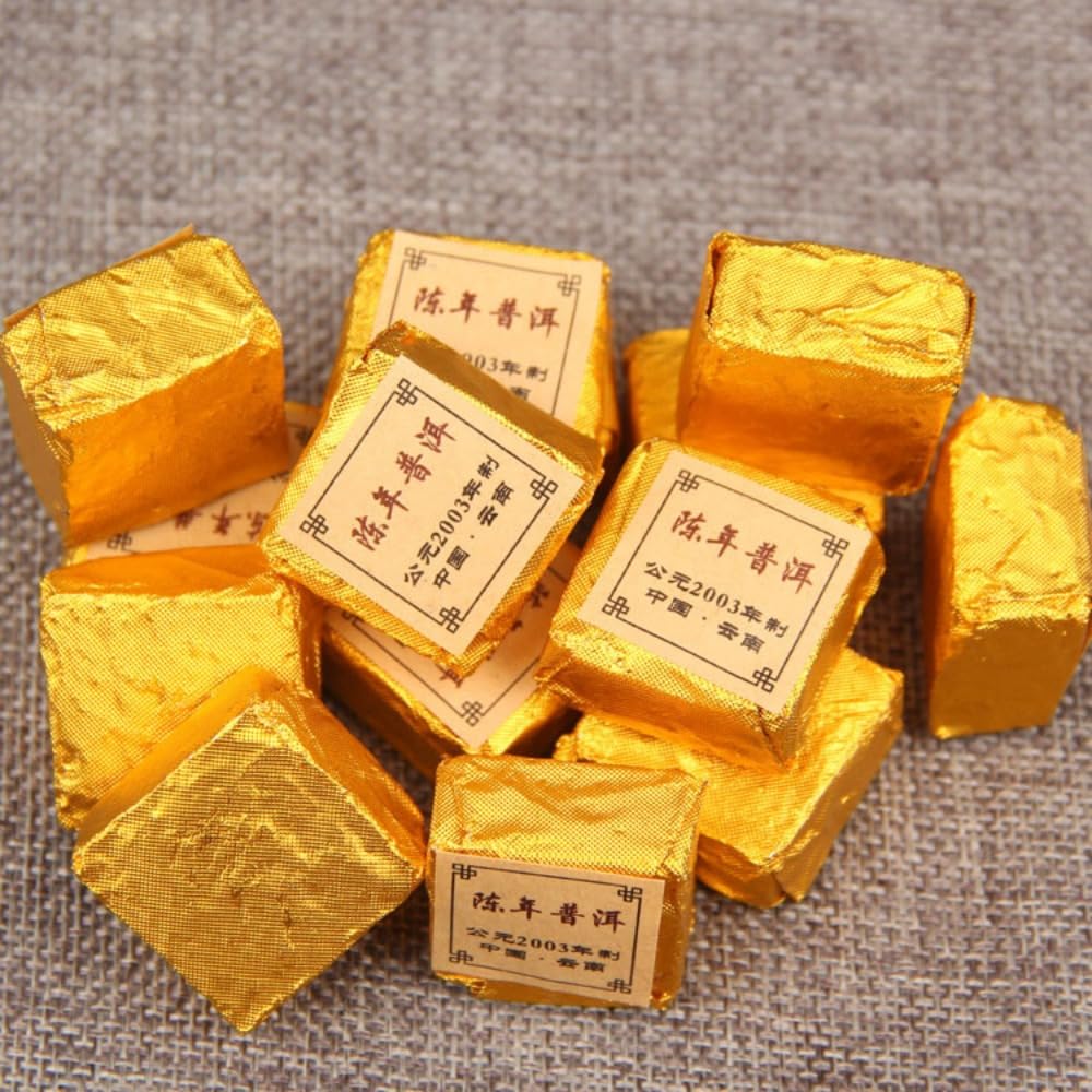 Czarna Herbata Puerh Premium Starzejący Się Zapach, Chińska Mała Cegła Herbaciana Dojrzała Pu'er 250g