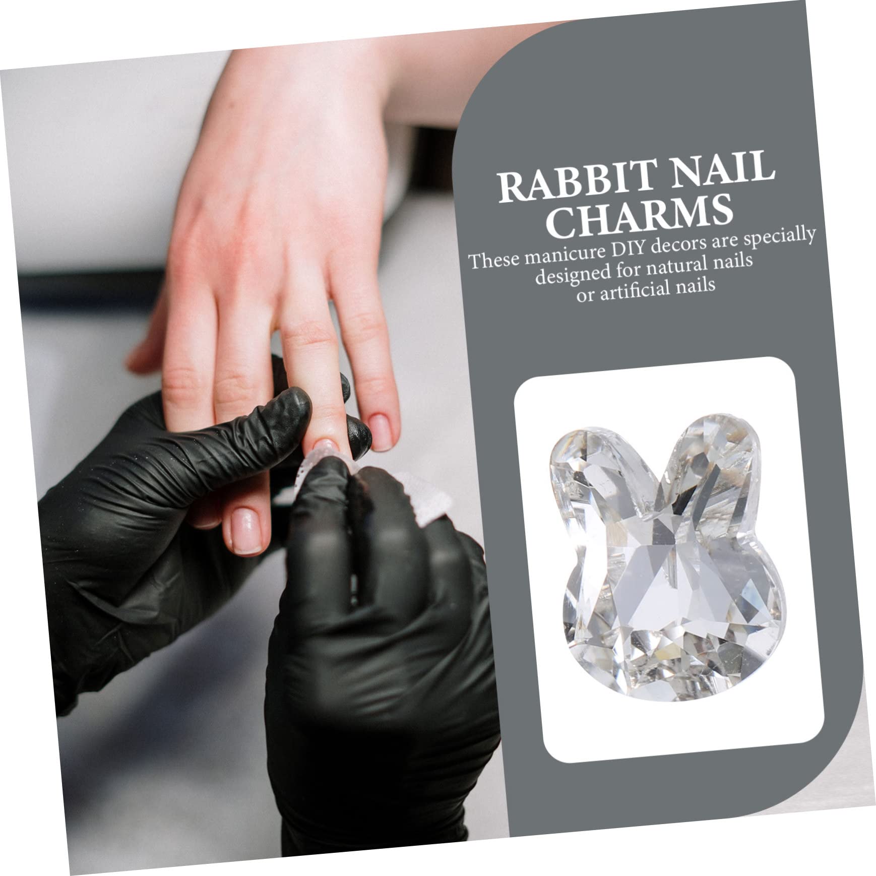 Healvian 80pezzi Ciondoli Per Unghie Tema Coniglio Decorazioni Nail Art Accessori Per Manicure Carini Per Donne e Ragazze