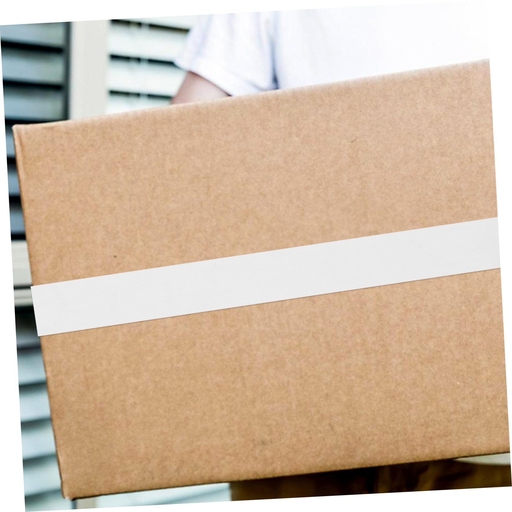Balacoo Cinta de Sellado de Papel Kraft en Color Claro, 2 Rollos, Grabable | Adhesiva al Humedecerse, Diseño Liso de Color Sólido, para Cierre de Cajas y Pegado