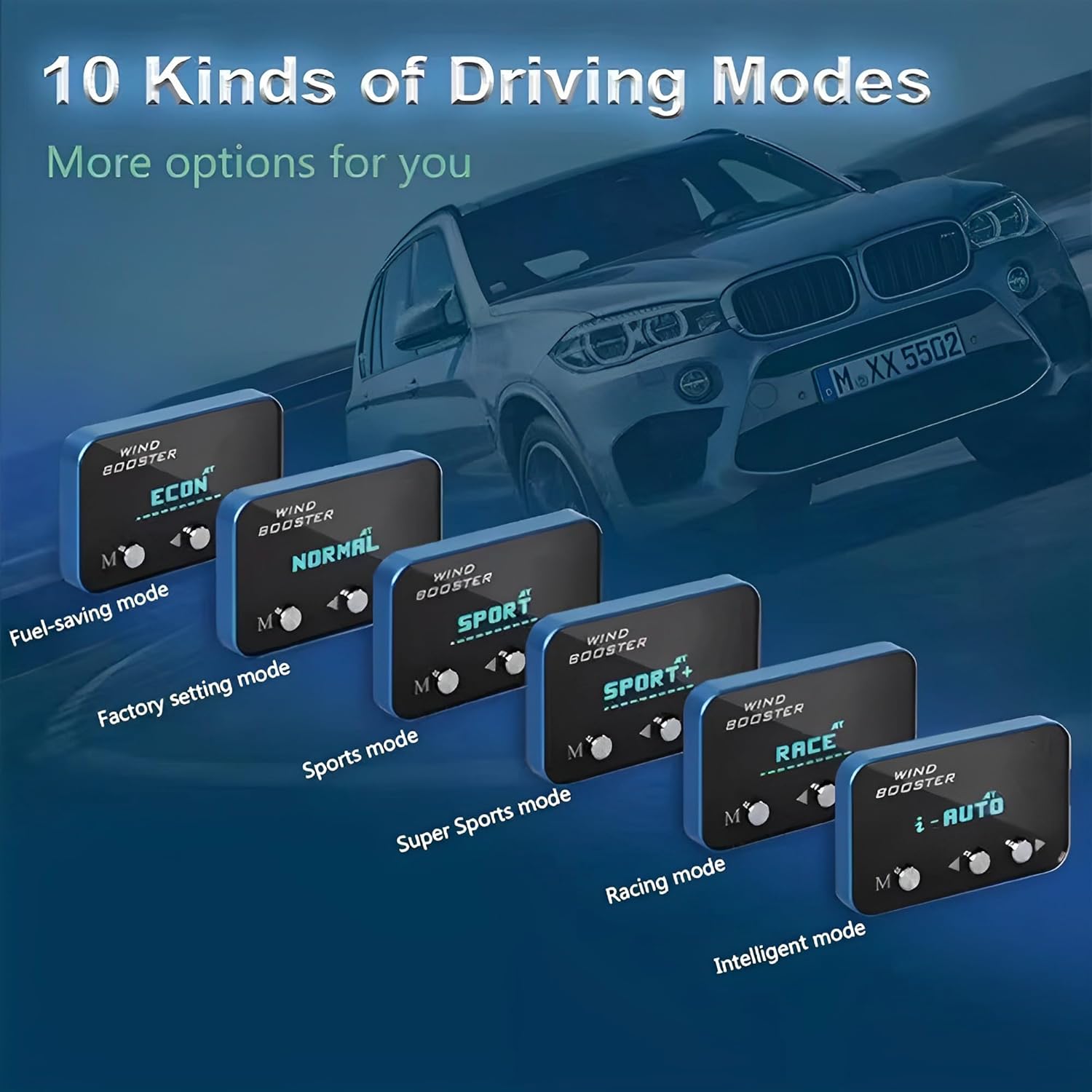 Throttle Response Controller Compatible for 2012-2018 Chevrolet Corvette C7(2012-2018) 9 Drive Modes Throttle Controller Connected APP Wind Booster GT Fuel-efficient Accelerator