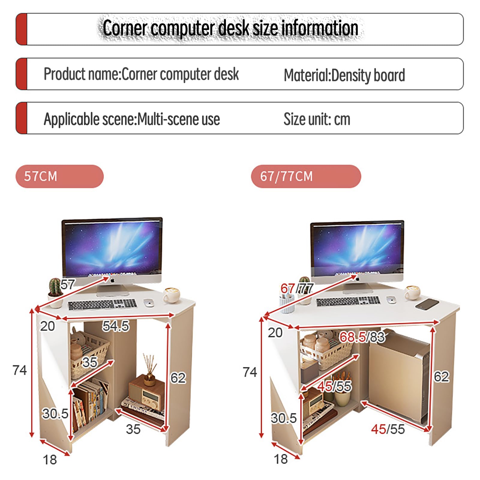 Grande tavolo per computer angolare a forma di L, per studio o gaming, postazione di lavoro triangolare per casa, ufficio, scrivania per laptop in legno ambientale con design spazioso