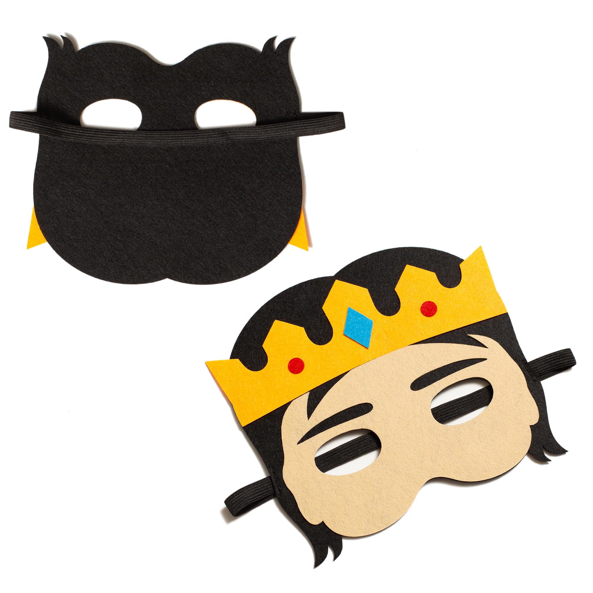 INF-STAR Princess and the Frog Felt Mask Set (4 Pcs) - Fairy Tale Role Play Masks for Kids | Frog Prince & Princess Storytelling, Creative Learning, Party Favors & Costumes for Toddlers - Image 3