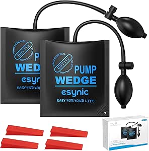 ESynic 4Pack Air Wedge Pump Up Bag - 441lbs Heavy-Duty Door Lifter Tool