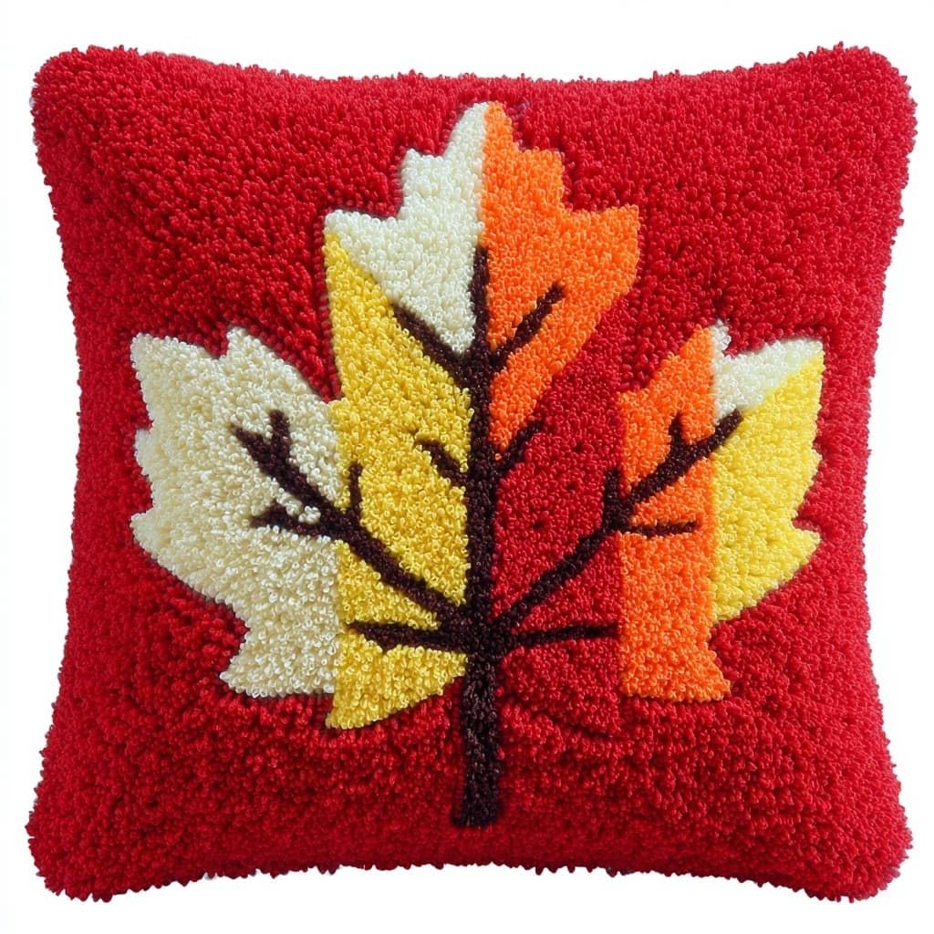 Henypt Latch Hook Kits for Beginners Maple Leaves