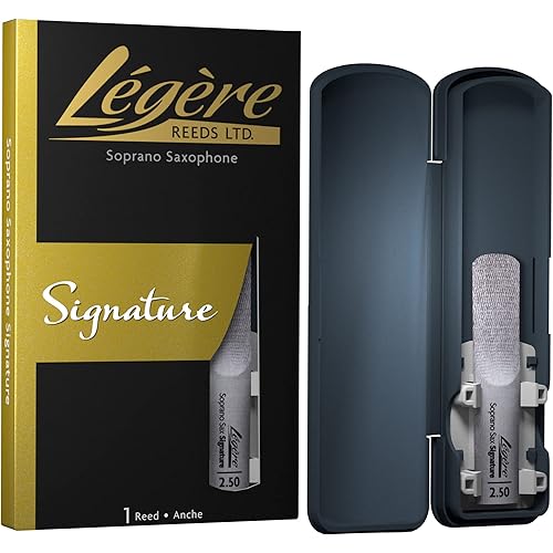 Légère Reeds - Soprano Saxophone Reed, Signature, Strength 2.50 (SSG2.50) - Premium Synthetic Woodwind Reed