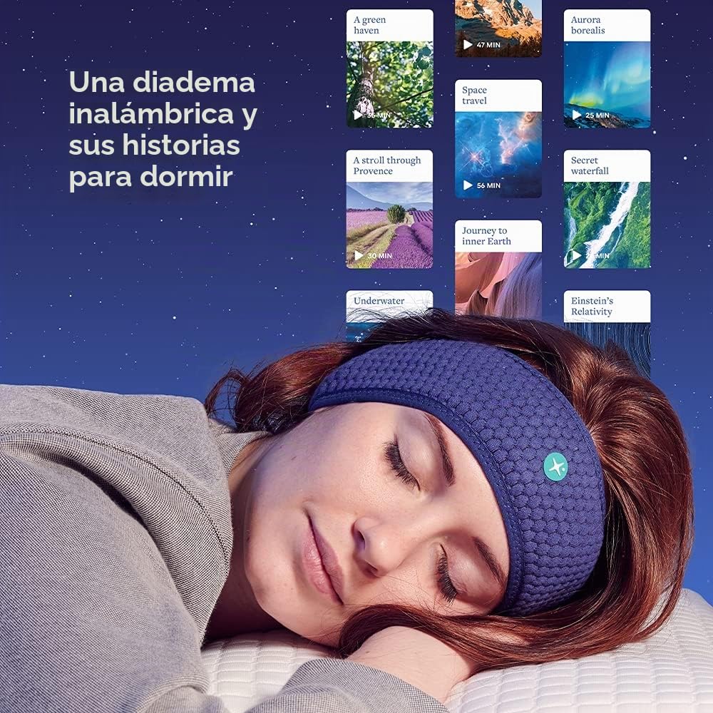 Auriculares Bluetooth para dormir Diadema con acceso a historias hipnóticas y sonidos de expertos en sueño