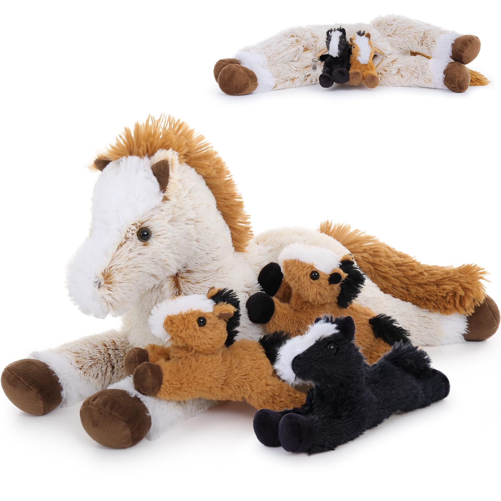 MorisMos Chicken Teddy with Baby Chicks inside, Easter Egg Laying Hen Stuffed Animal Plush Toys, Cuddly Chicken Plush Present for Kids Girls Christmas Birthday Easter Party Supplies. — view 25