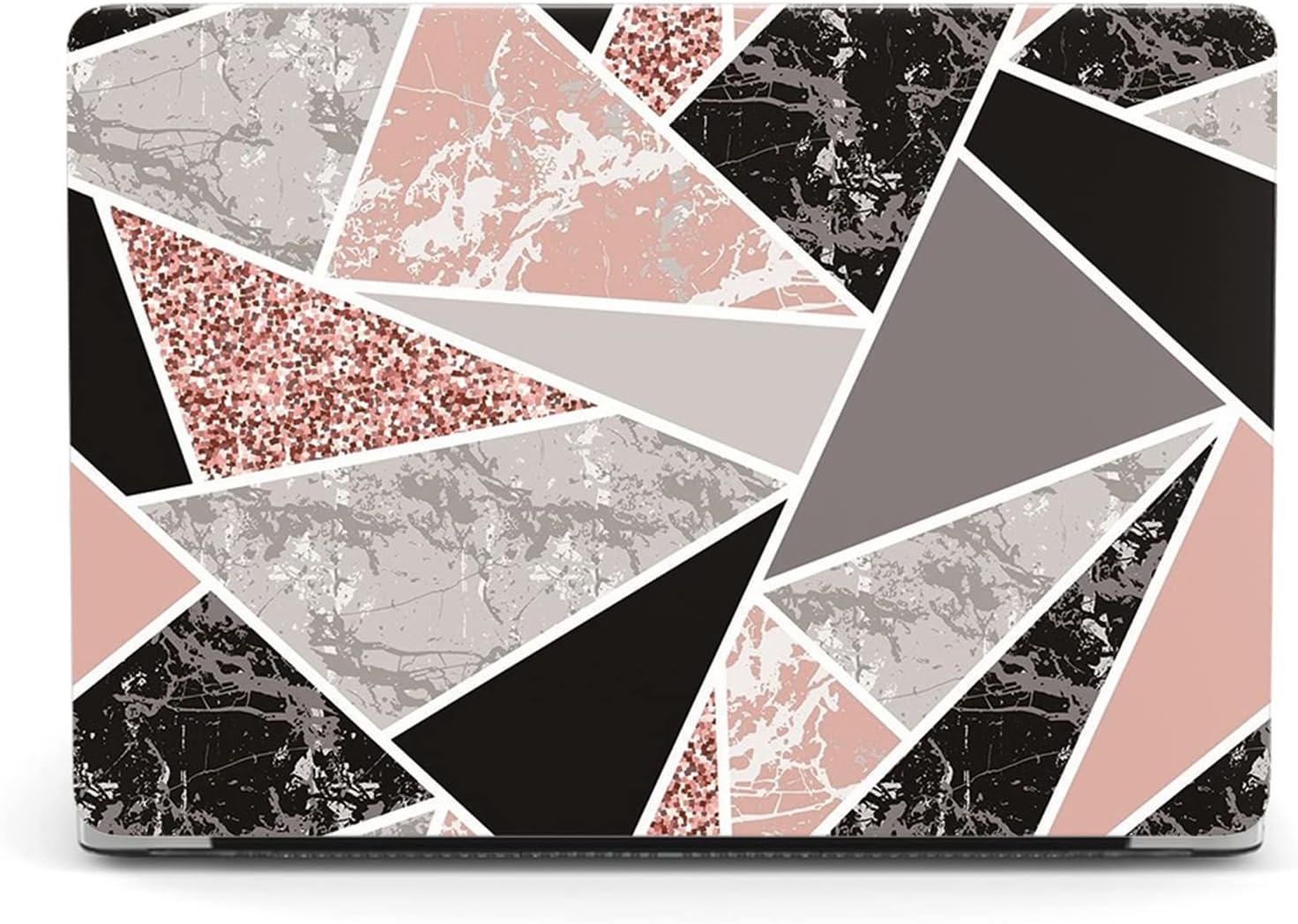 IVY Geometric Marble Case for MacBook Pro (15-inch, 2016-2019, Models: A1707 / A1990) Hard Shell Case with Keyboard Cover Set - F