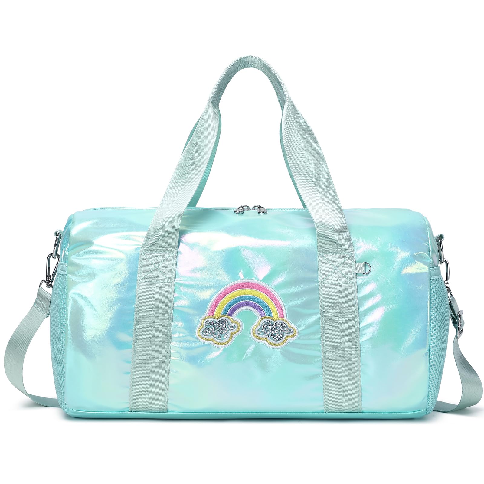 Laser Petit Sacs de Sport pour Enfant Filles Sac Danse Ballet Latine avec Poche Étanche Séparée