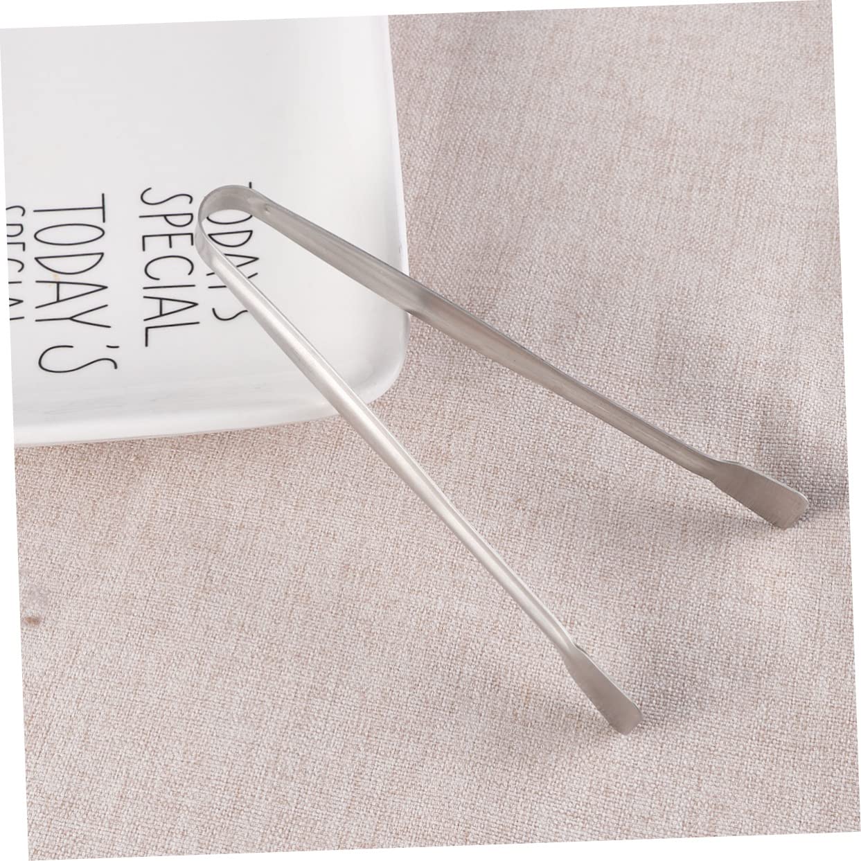 Mobestech Pinzas Resistentes al Óxido para Alimentos de 15 Cm de Acero Inoxidable 4 Piezas y Fáciles de Transportar, Ideales para Cocina en Casa y Camping