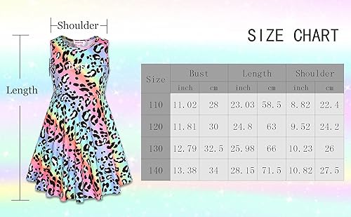 Miniatura 6 de JESKIDS Vestidos a juego para muñecas y niñas, vestido de unicornio sin mangas, vestido de verano de 18 pulgadas, muñeca de 3 a 9 años