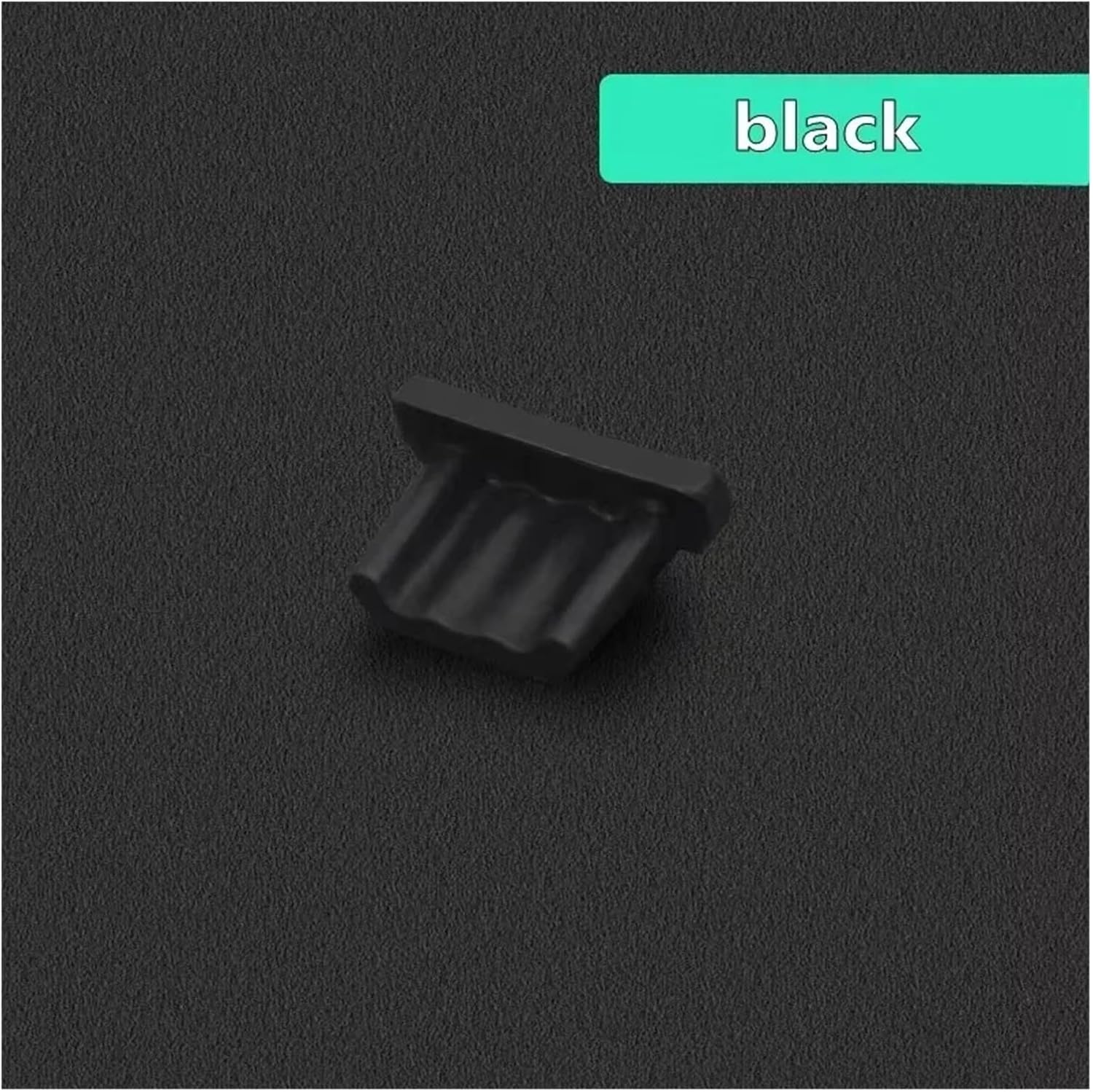 80PCS Soft Silicone PortPlugs Anti-Dust Plug for Android Micro USB Port Dust Stopper Protector Covers Cap(Black)