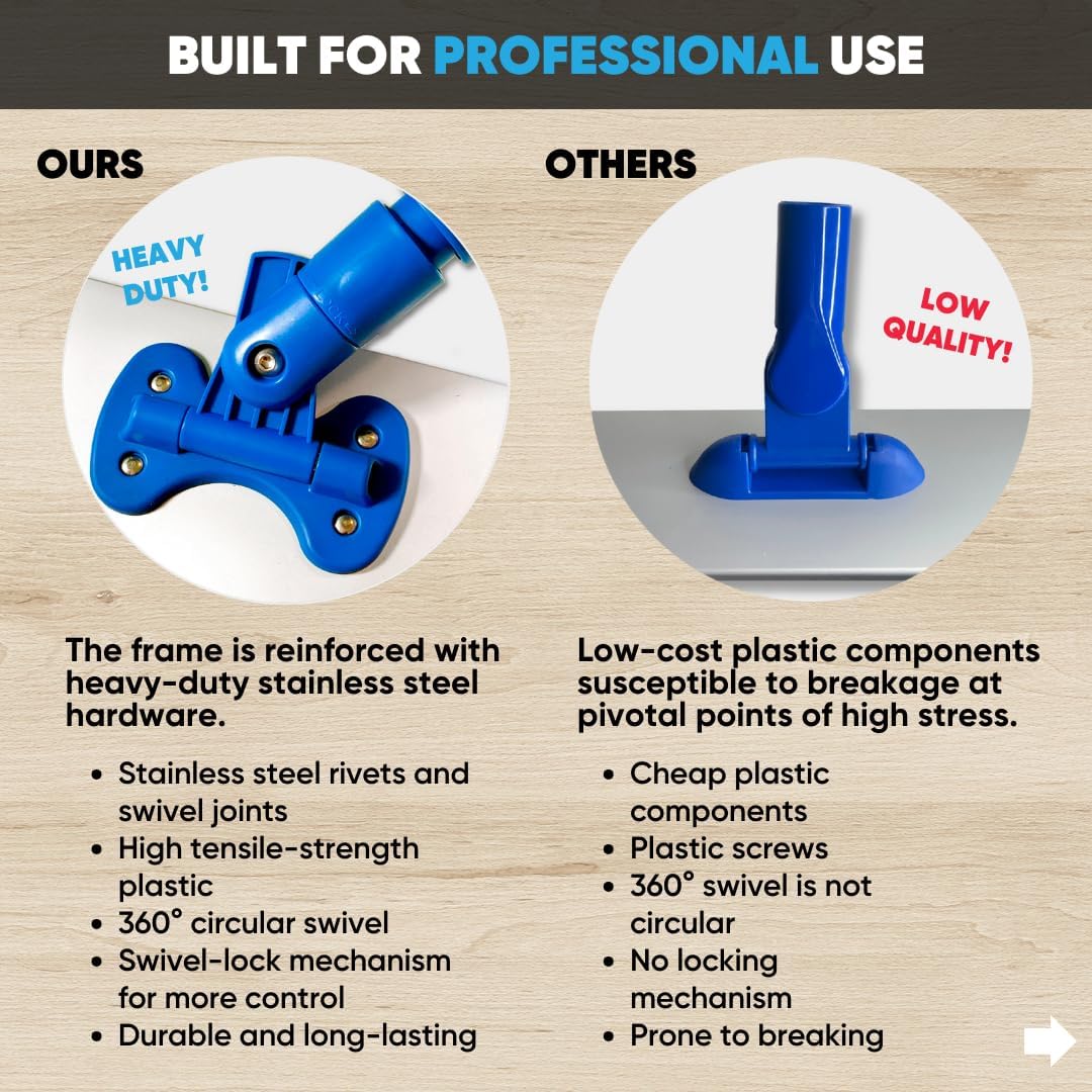 18" Mojave Microfiber Dust Mop System with 2 Dust Pads - Quickly Clean Hardwood, Laminate, Tile, Stone, Concrete