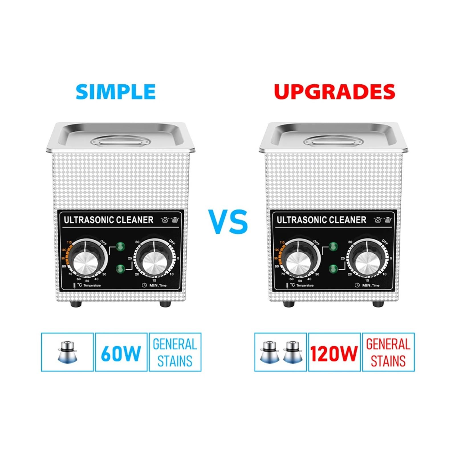 Ultradźwiękowa Wanna Czyszcząca 2L 60W/120W Ze Stalowym Koszykiem, Podgrzewaczem, Cyfrowym Wyświetlaczem, Zmywarką, Ultradźwiękami, Sprzętem AGD Super Wydajne Czyszczenie