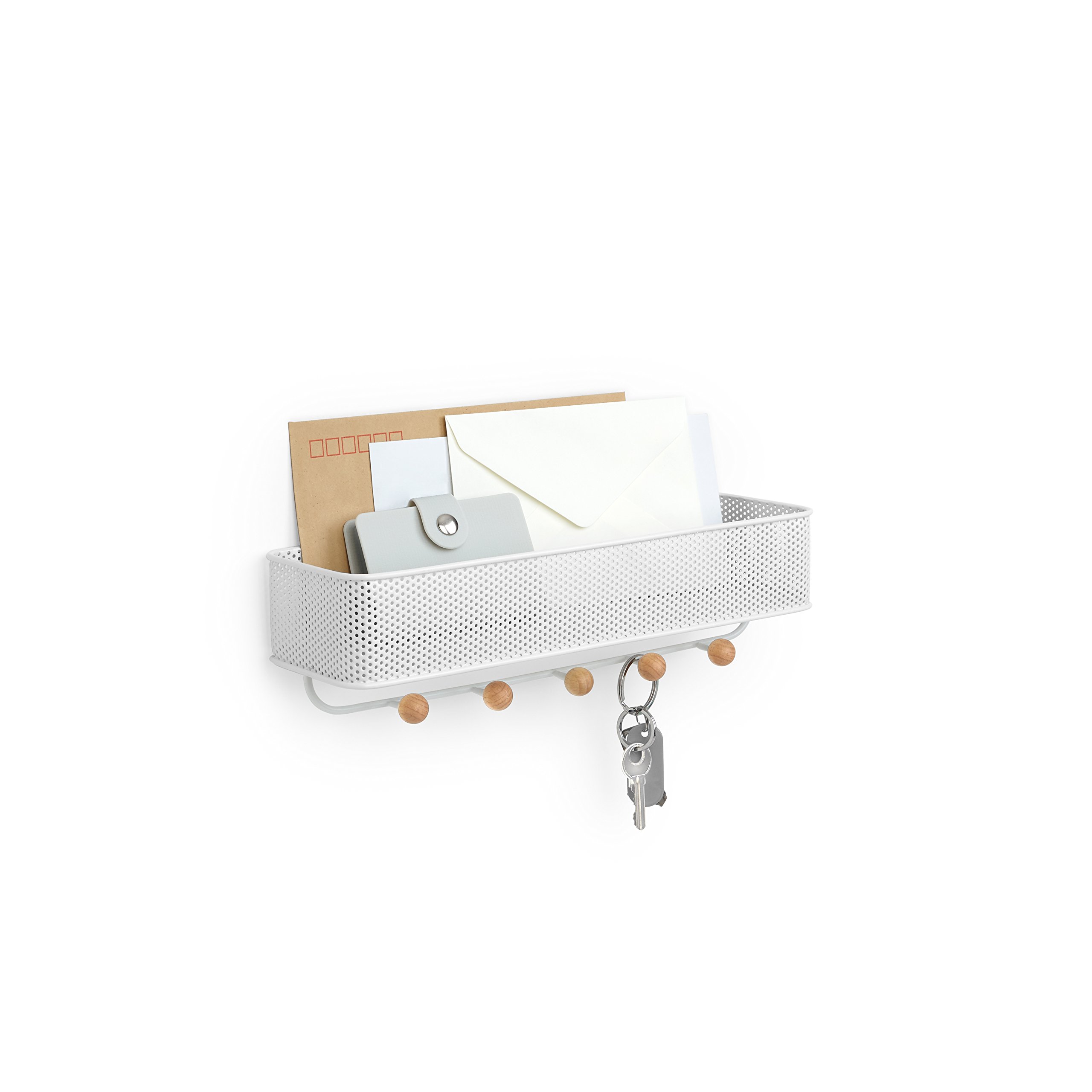 Umbra Estique Organizador multifuncional, Acero, Blanco