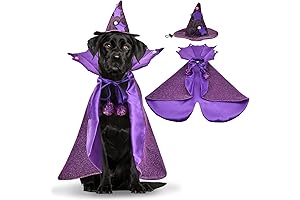 Vehomy Pet Dog Halloween Witch Costume With Hat