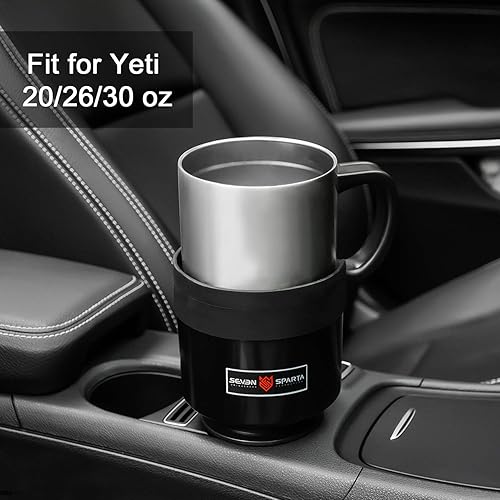 Miniatura 6 de SEVEN SPARTA Paquete de 2 organizadores expansores para tazas de automóvil, base ajustable, compatible con Yeti 202630 onzas, Hydro Flasks 3240