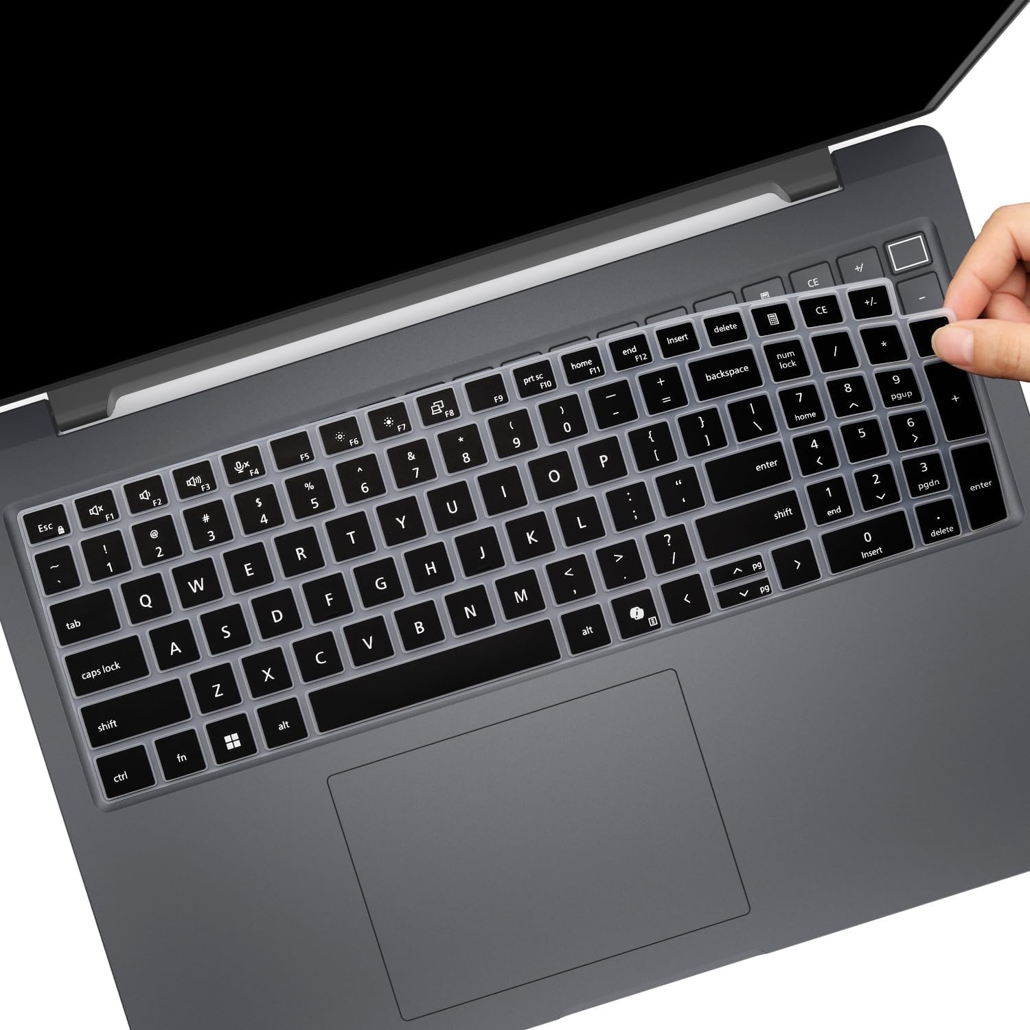 RAYA Silicone Keyboard Skin Cover for Dell Pro 16 [ PB16250 ] & Dell Pro 16 Plus [ PB16255 ] Laptop (Black)-picture-35