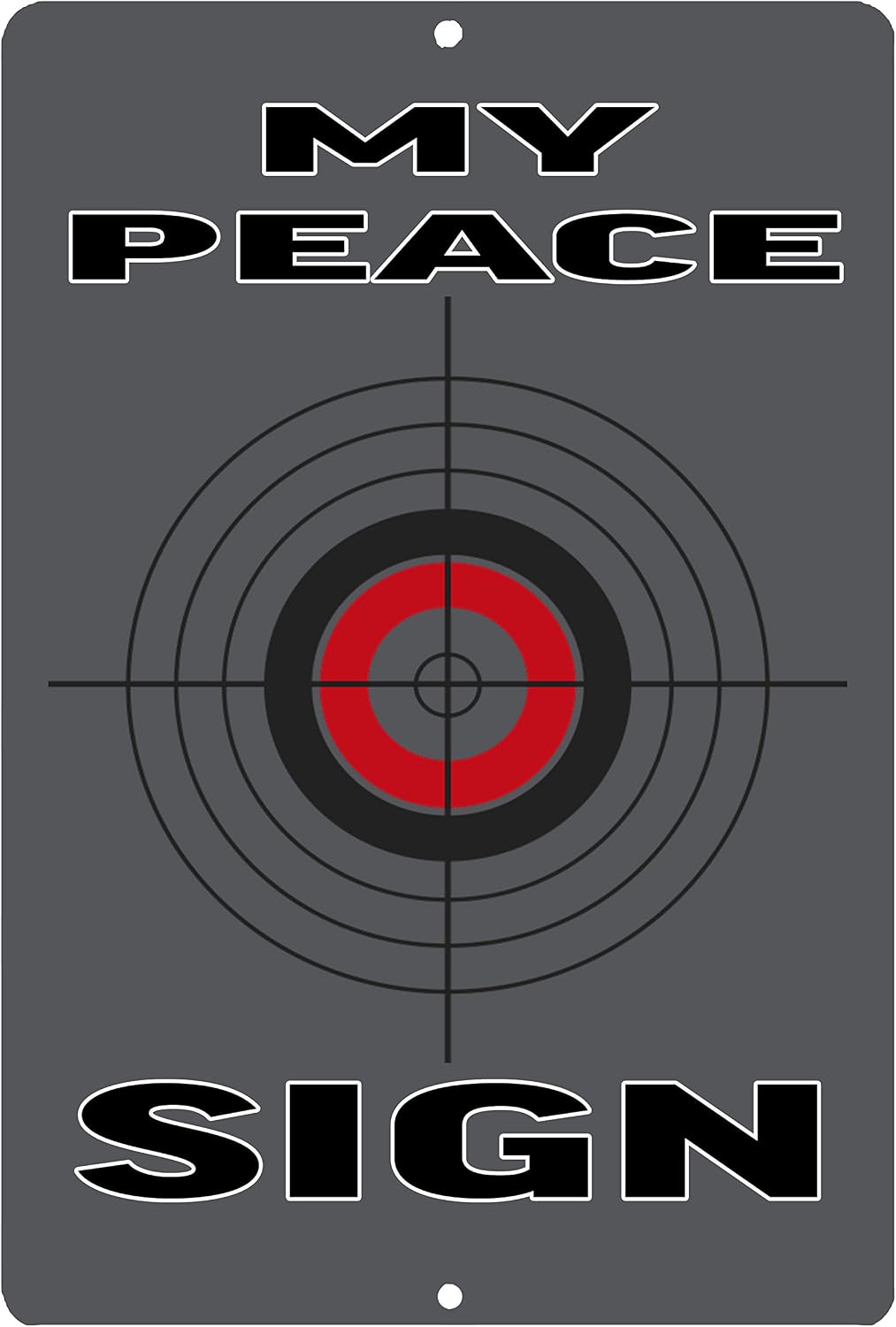Rogue River Tactical Funny Pro 2nd Amendment Metal Tin Sign Bundle Wall Decor Gift Set Man Cave Bar Gun Peace Sign, Guns Make Me Happy Sign Combo image 2