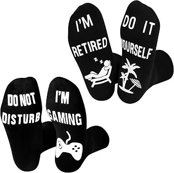 Nucinzua Do Not Disturb Im Gaming Socks,Teen Valentines Gifts for Him,Funny Sock Gifts for Men Teen Boys Husband,Retirement Gifts for Men Women Grandpa Grandma